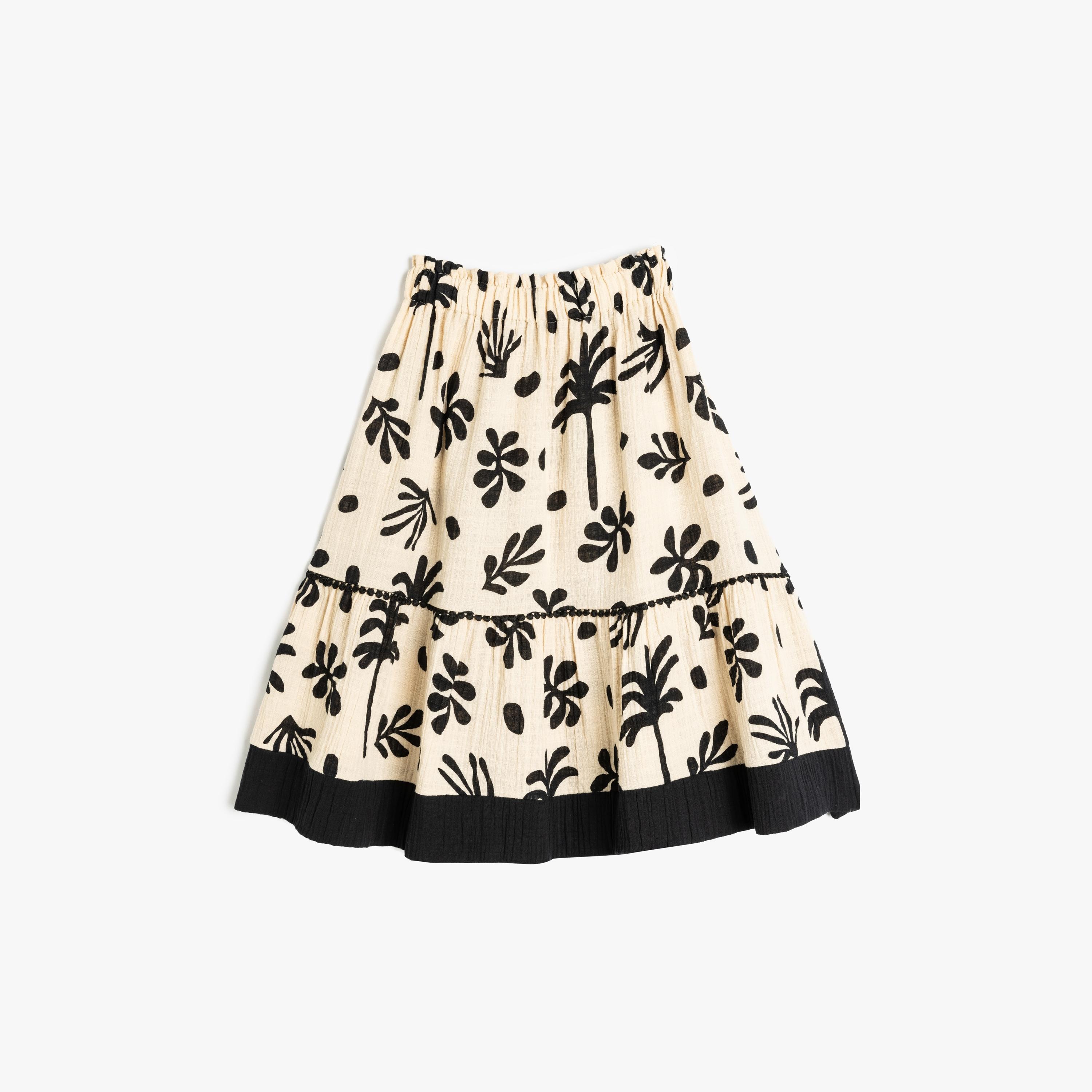Koton Floral Elasticated Skirt-girls-clothing-bottoms-skirts-image-1