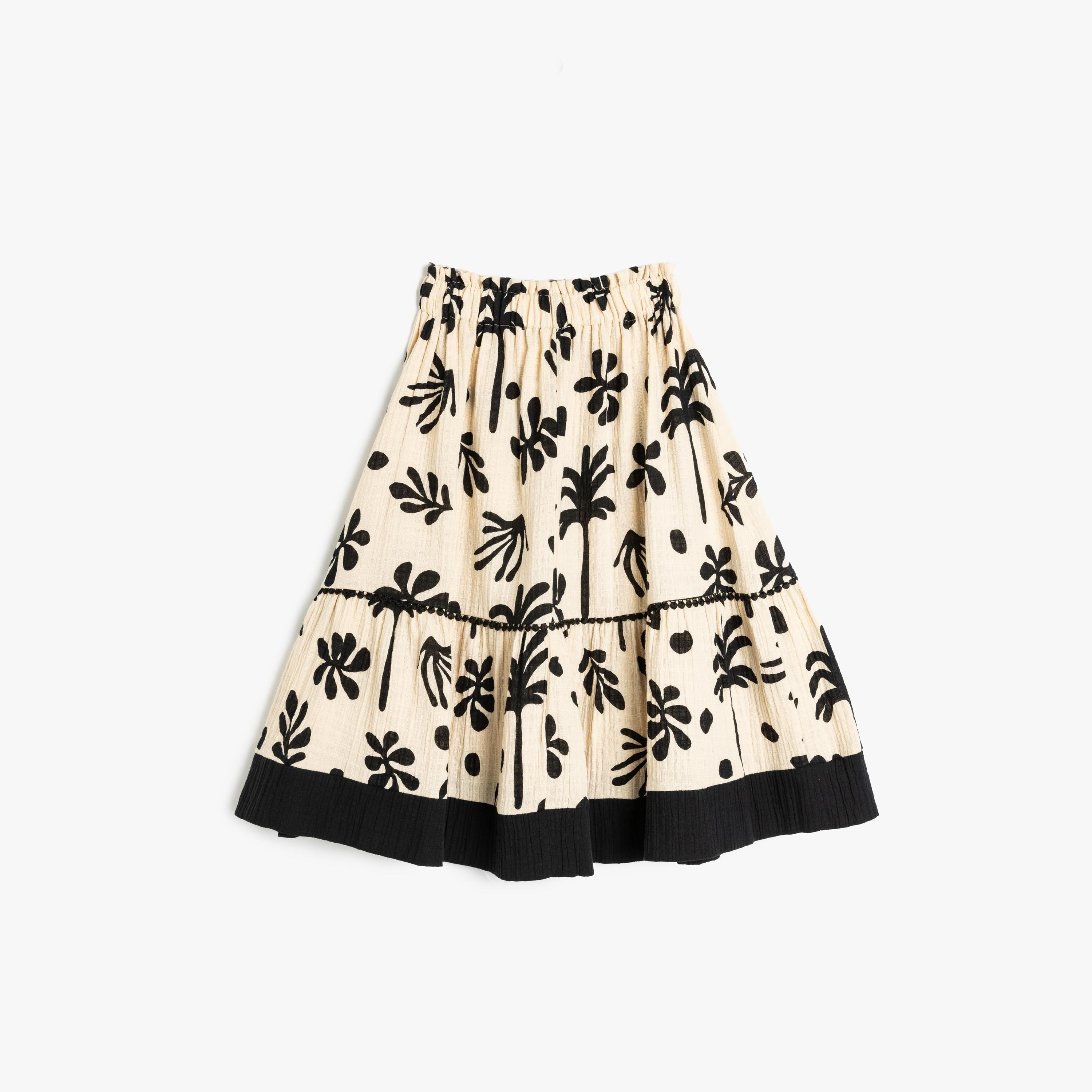 Koton Floral Elasticated Skirt-girls-clothing-bottoms-skirts-image-2