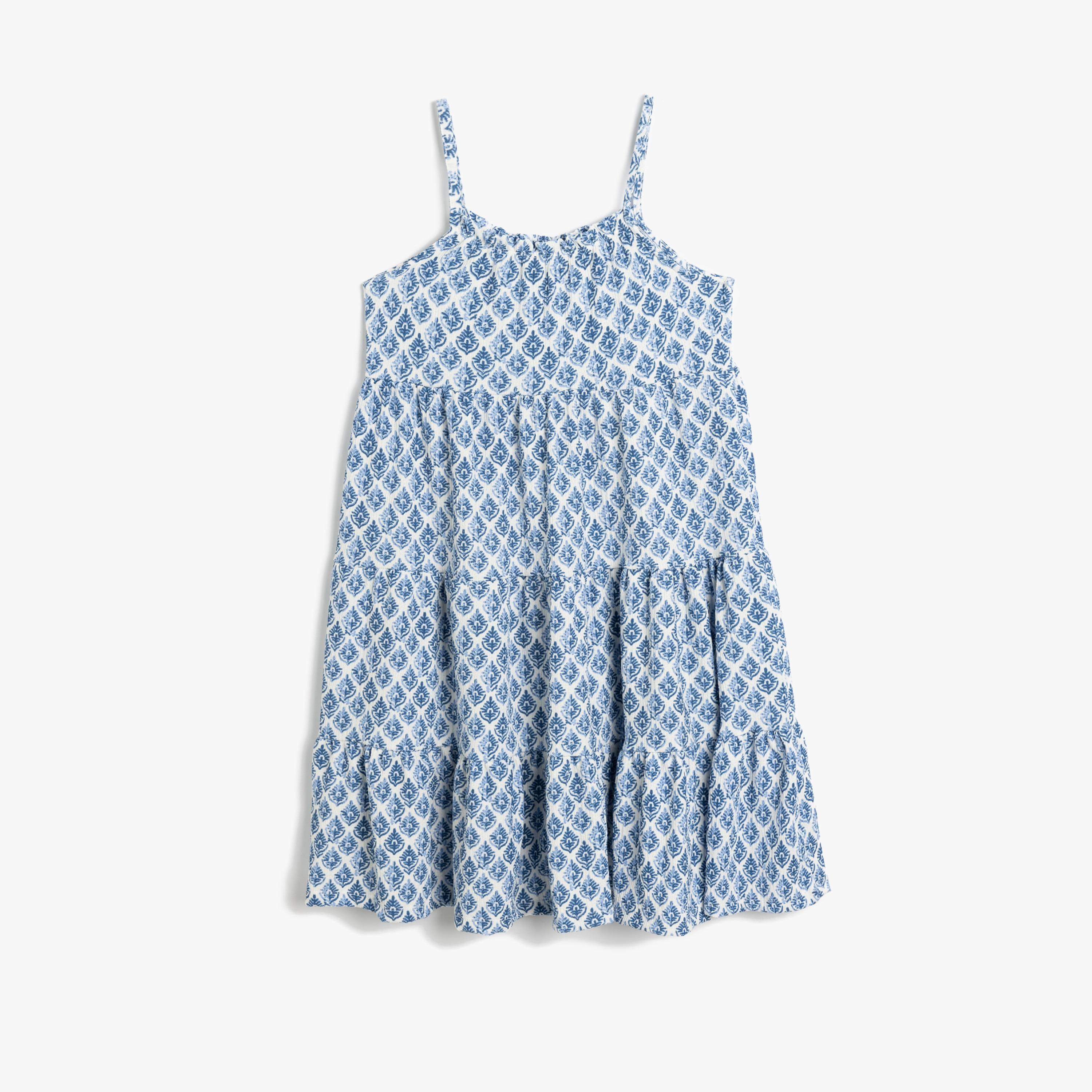 فستان مريلة بياقة مربعة وبدون أكمام، بنقشة زهور من كوتون-girls-clothing-dressesandjumpsuits-image-2