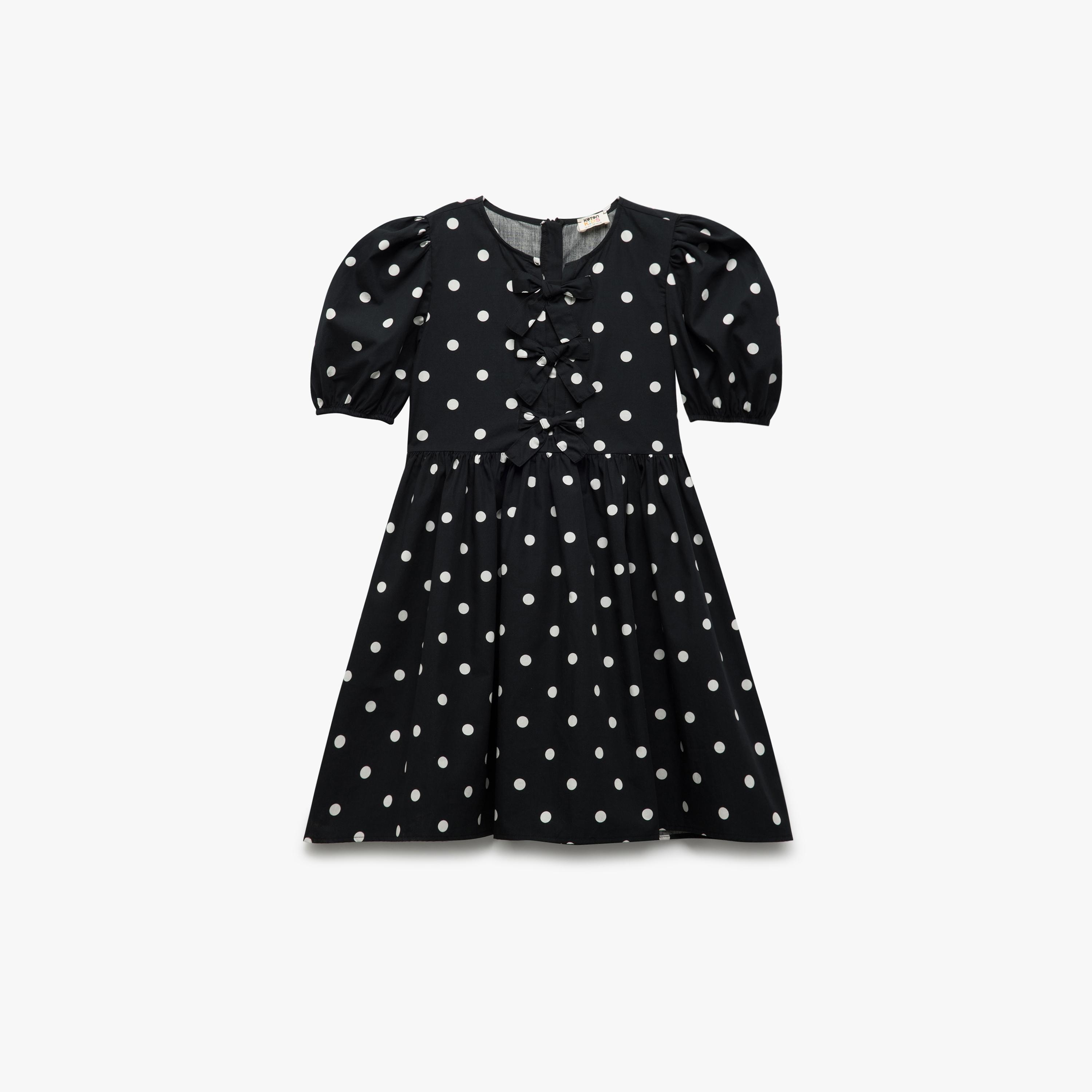 فستان بقصة ايه-لاين بياقة دائرية وأكمام قصيرة، مطبوع من كوتون-girls-clothing-dressesandjumpsuits-image-1