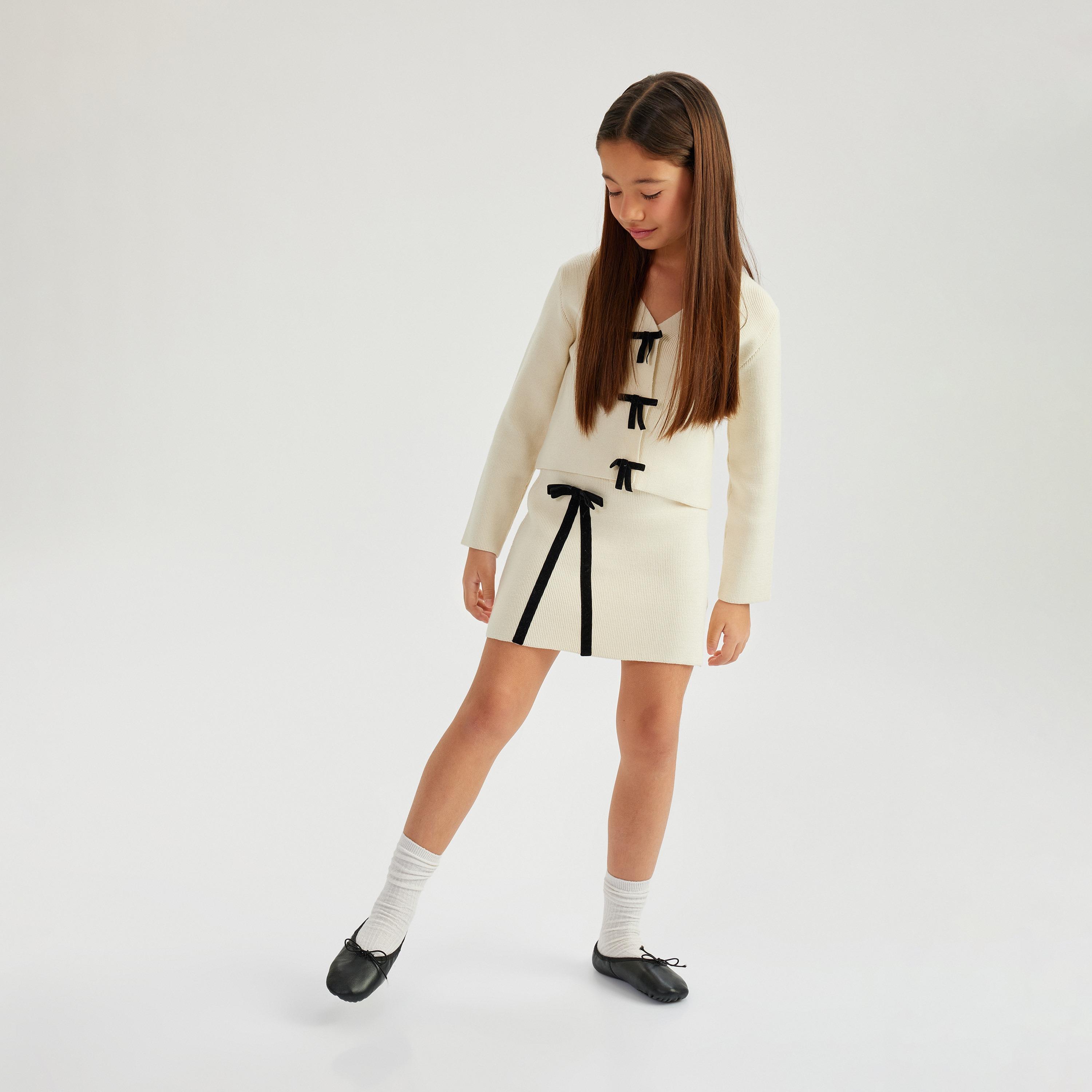 Koton Solid Elasticated Skirt-girls-clothing-bottoms-skirts-image-2