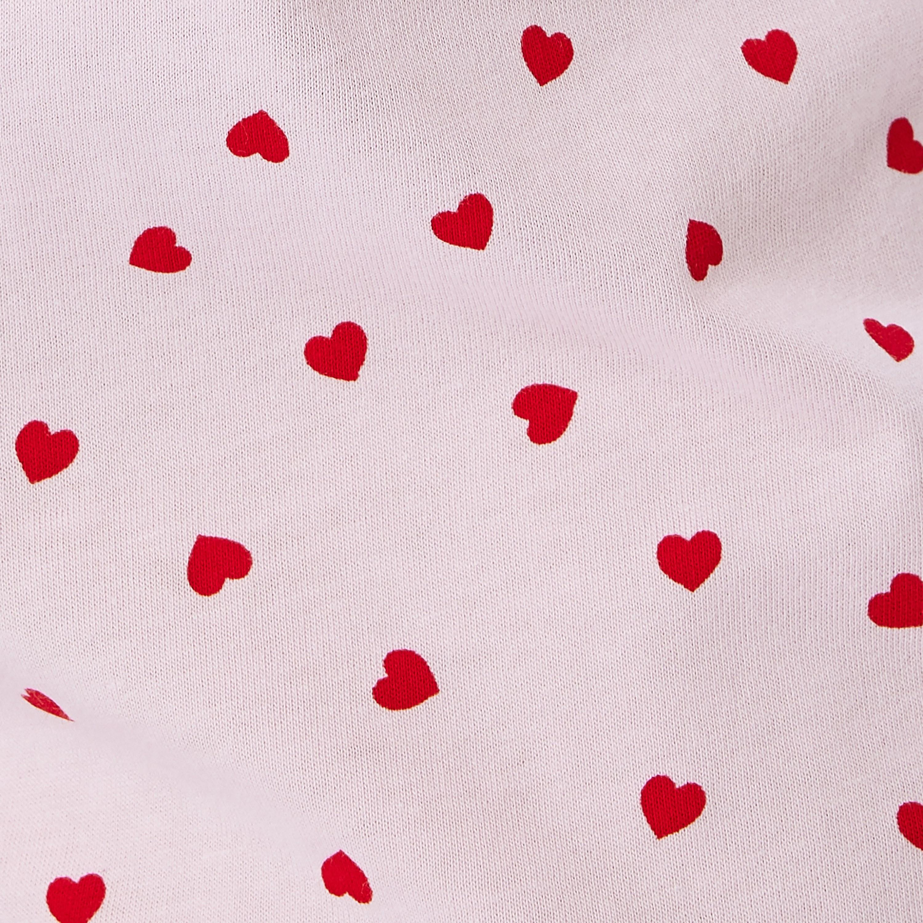 Koton Pink Heart Print Women's Shirt and Shorts Set-women-clothing-nightwear-pyjamas-shortsets-image-5