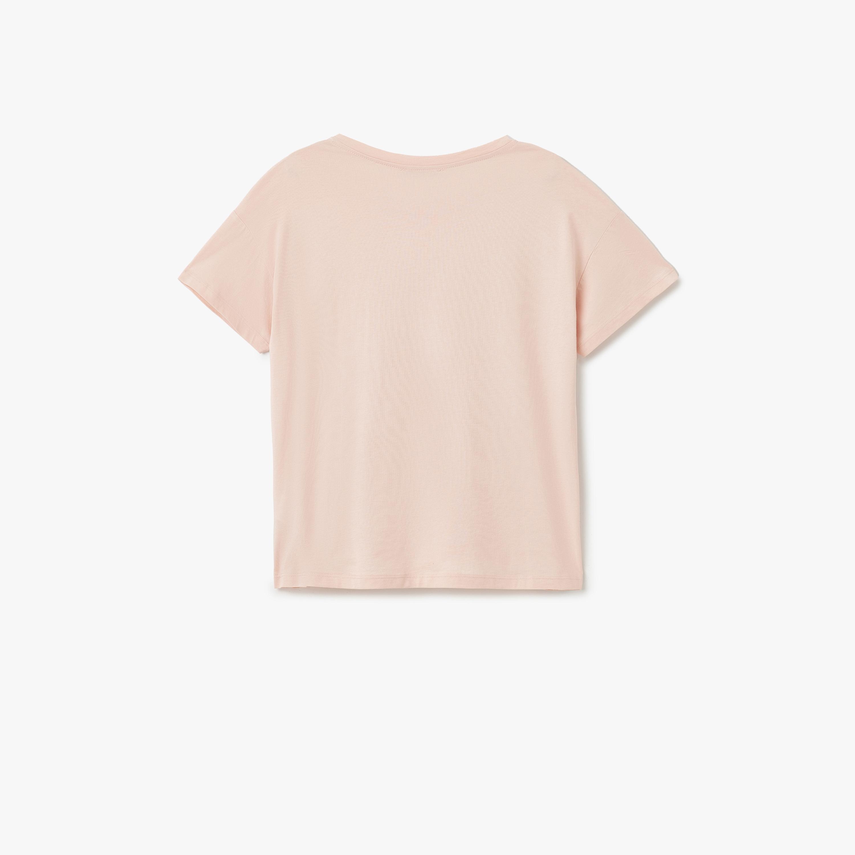 Koton Pink Plain Women's T-Shirt and Pyjama Set-women-clothing-nightwear-pyjamas-longsets-image-4