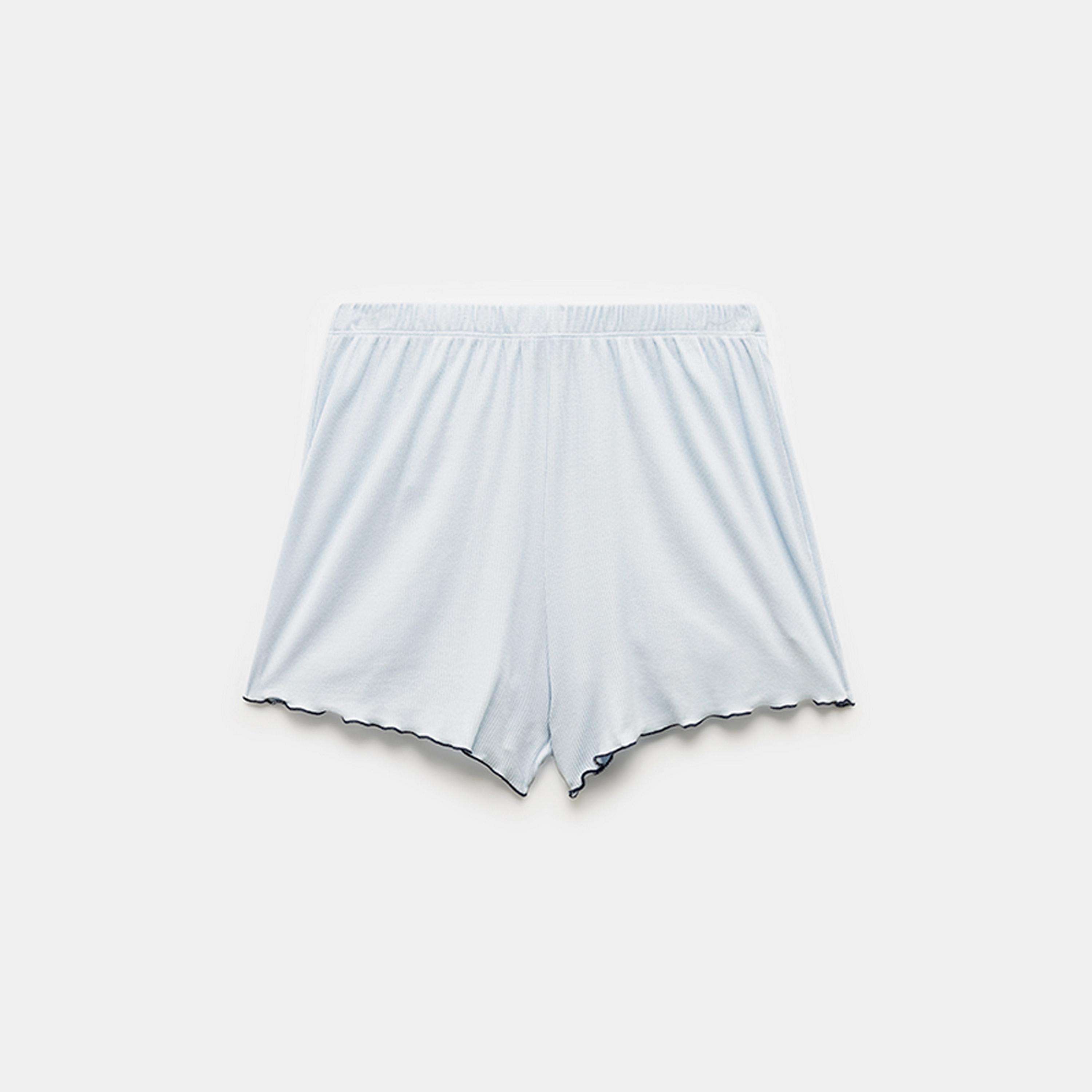 KOTON Blue Elasticated Women's Shorts-women-clothing-bottoms-shorts-image-6