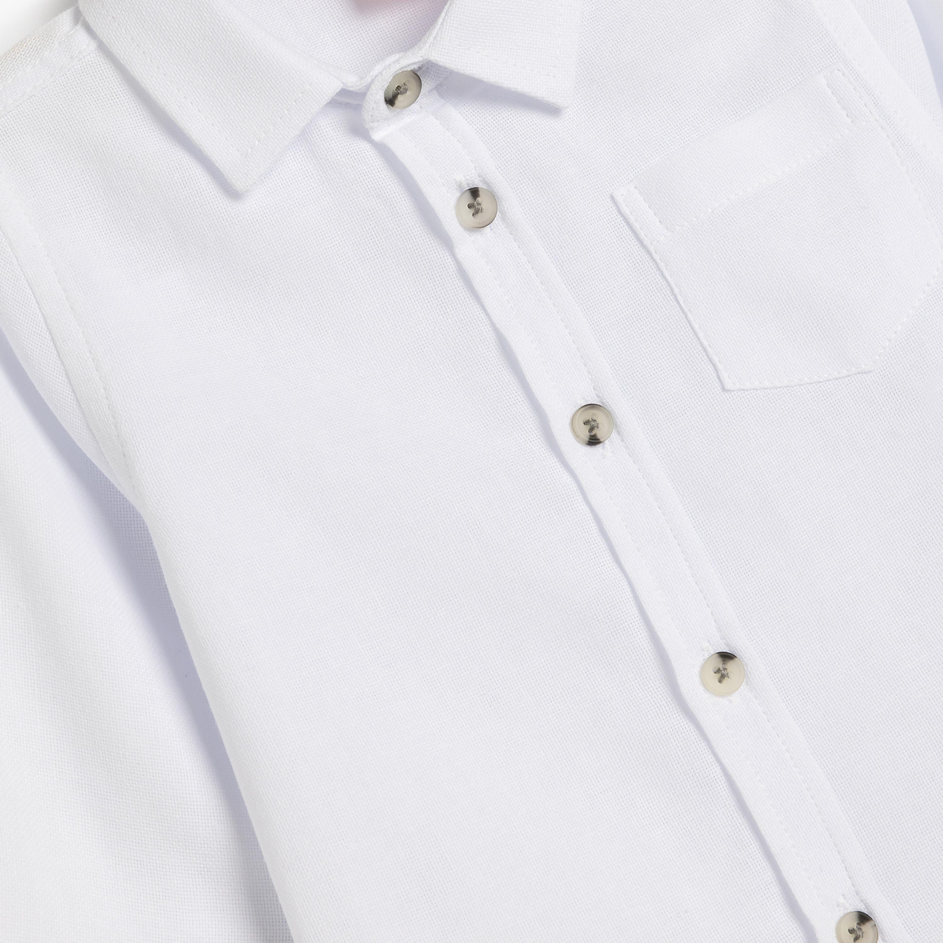 Koton Long Sleeves Collar Neck Solid Shirt-boys-clothing-shirts-image-3