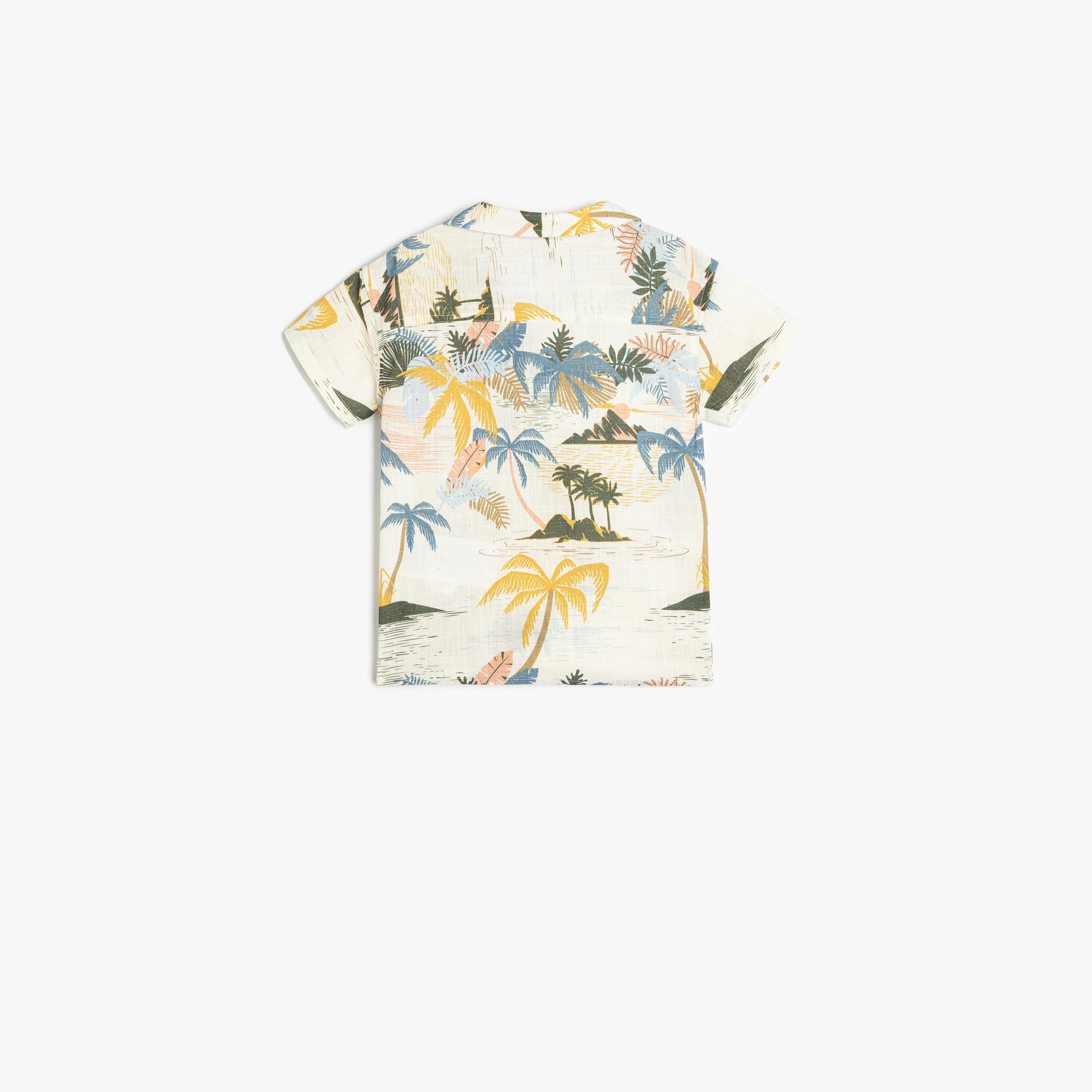 Koton Short Sleeves Collar Neck Printed Shirt-boys-clothing-shirts-image-2