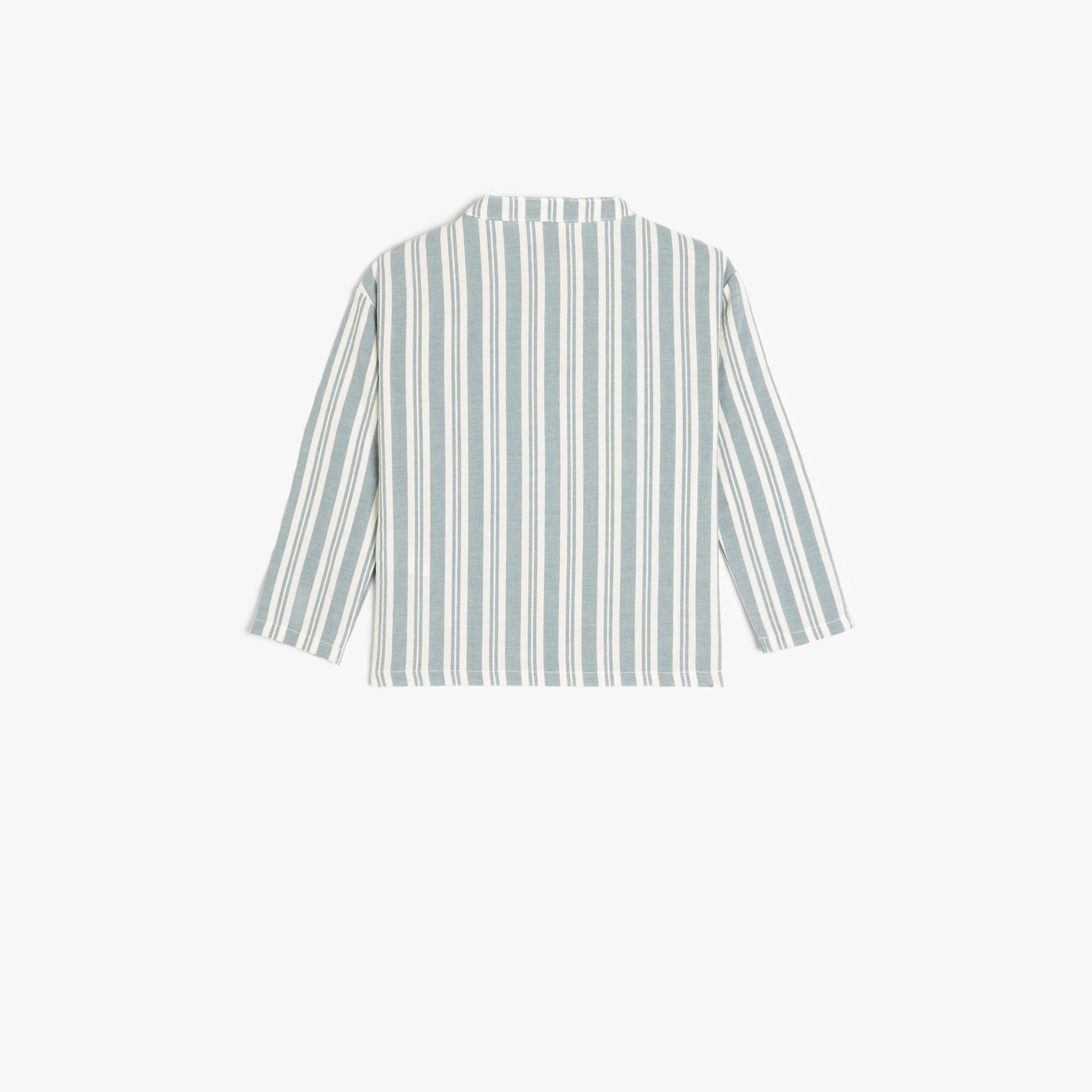 Koton Long Sleeves Collar Neck Striped Shirt-boys-clothing-shirts-image-2