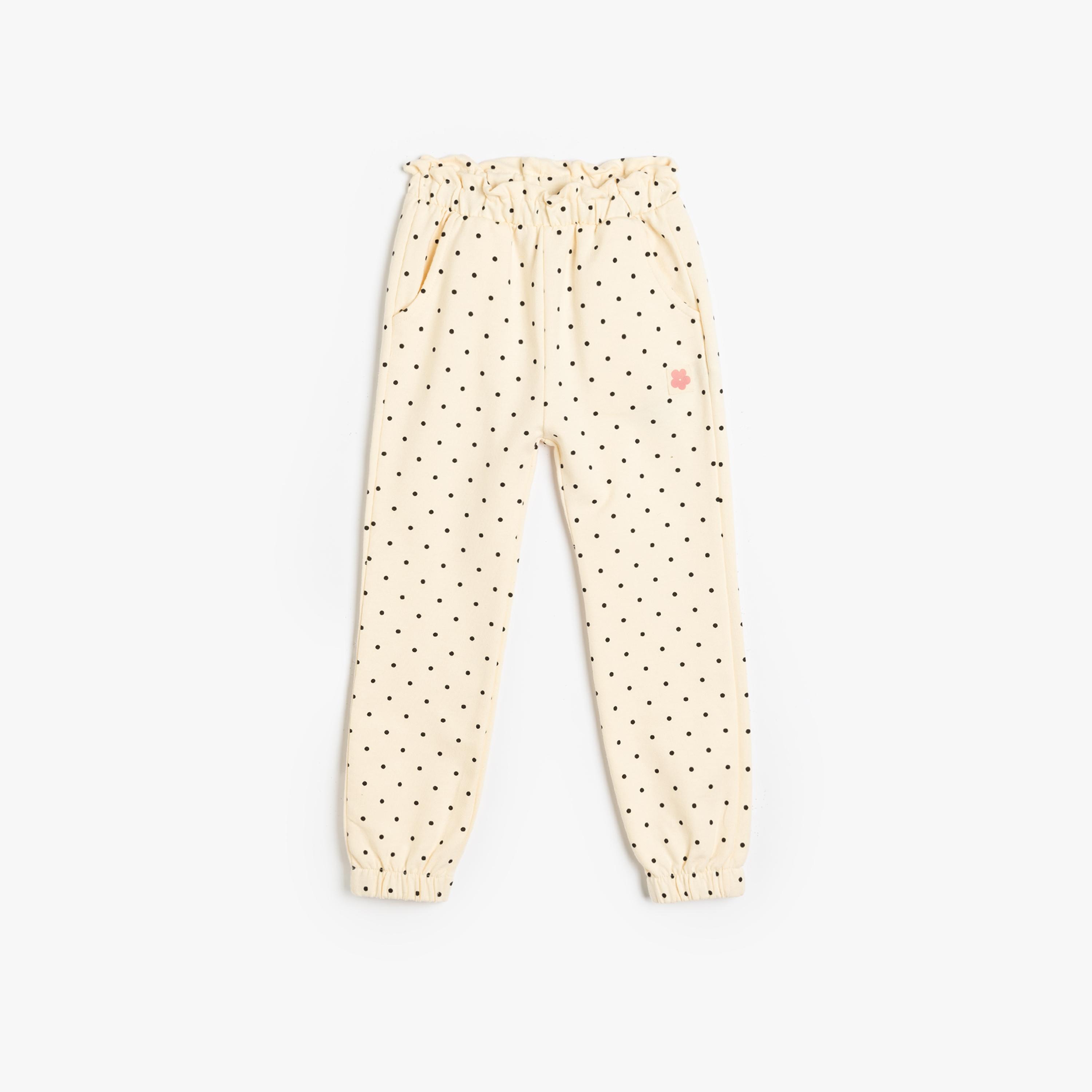 Koton Printed Elasticated Joggers-girls-clothing-bottoms-joggersandtrackpants-image-1