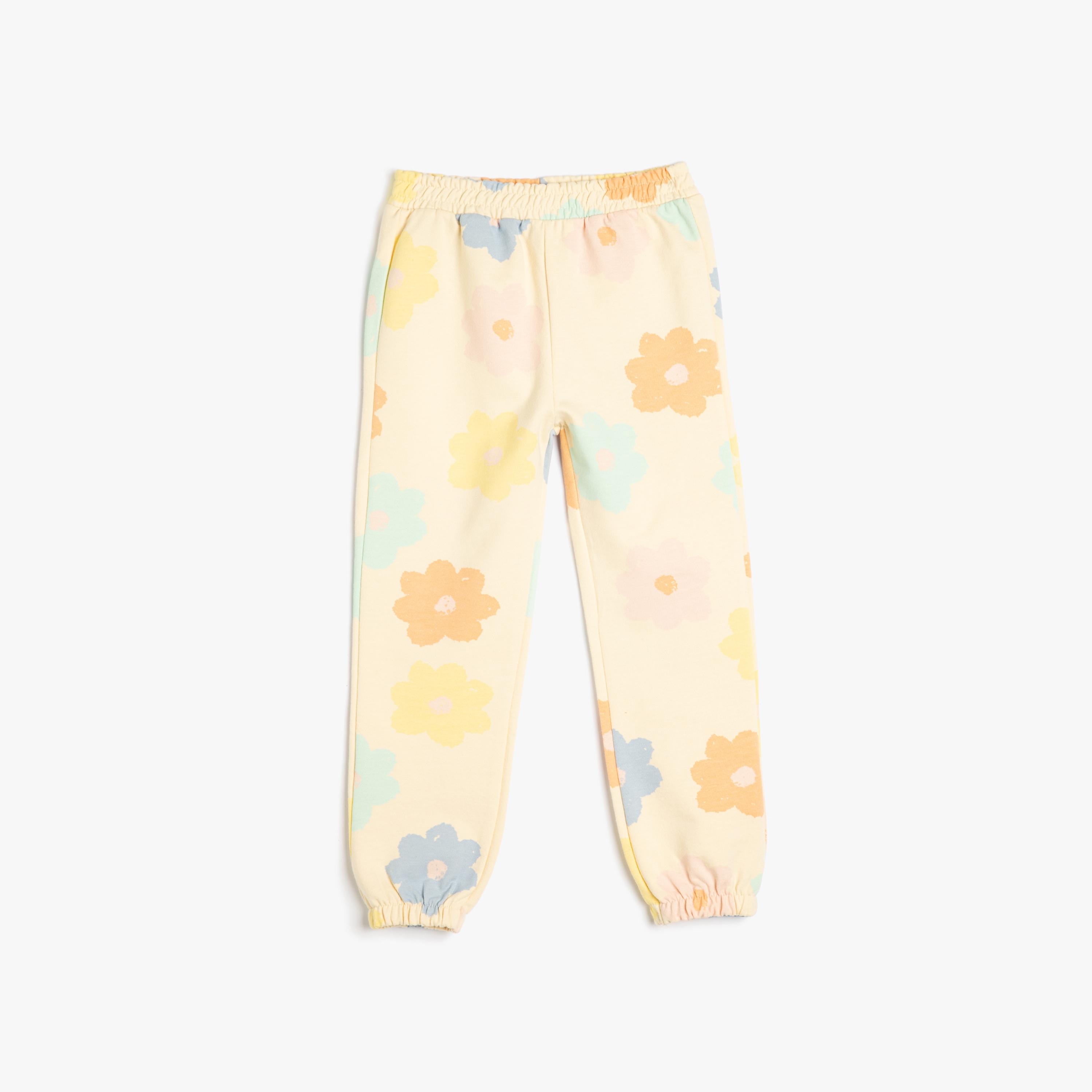 Koton Floral Elasticated Joggers-girls-clothing-bottoms-joggersandtrackpants-image-1