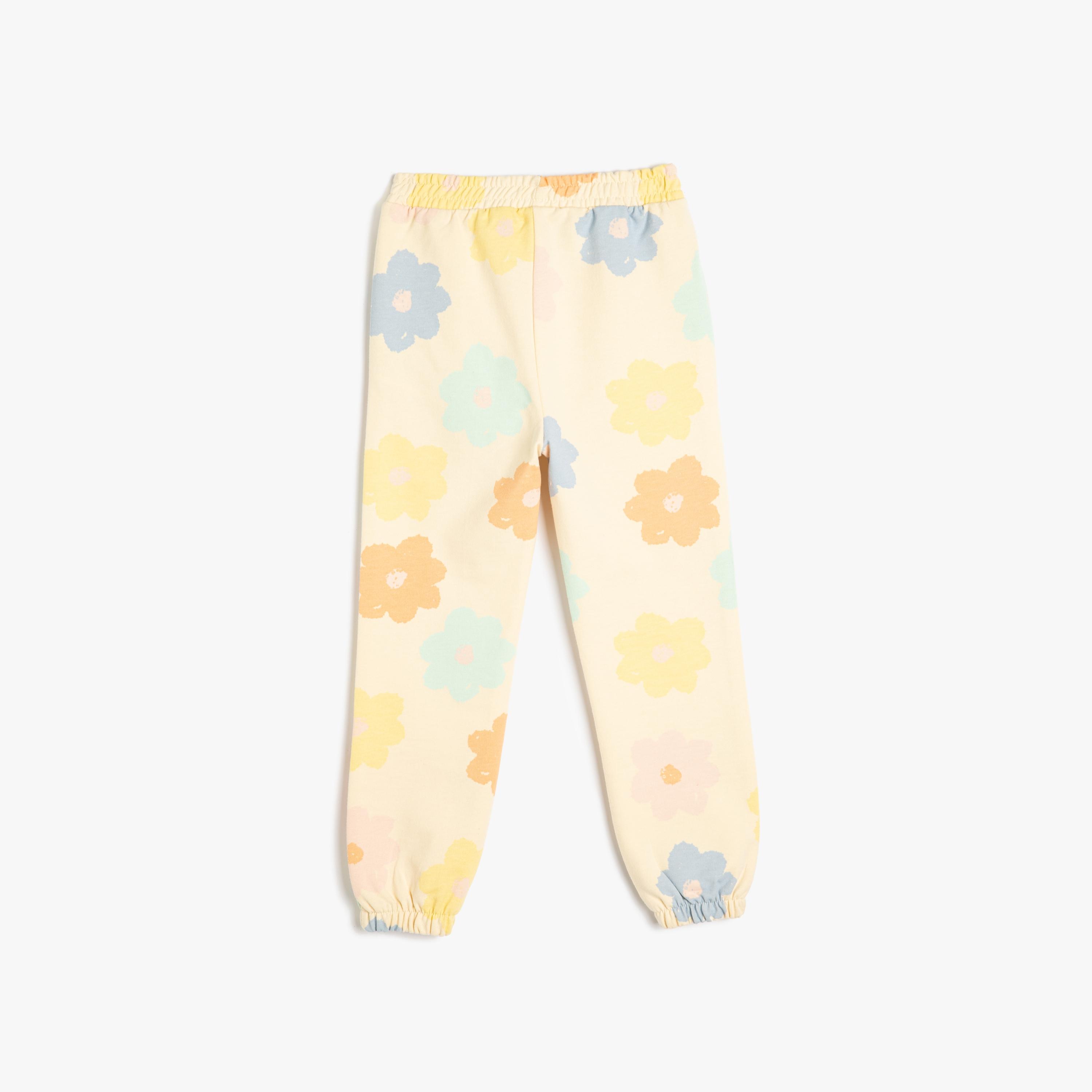 Koton Floral Elasticated Joggers-girls-clothing-bottoms-joggersandtrackpants-image-2