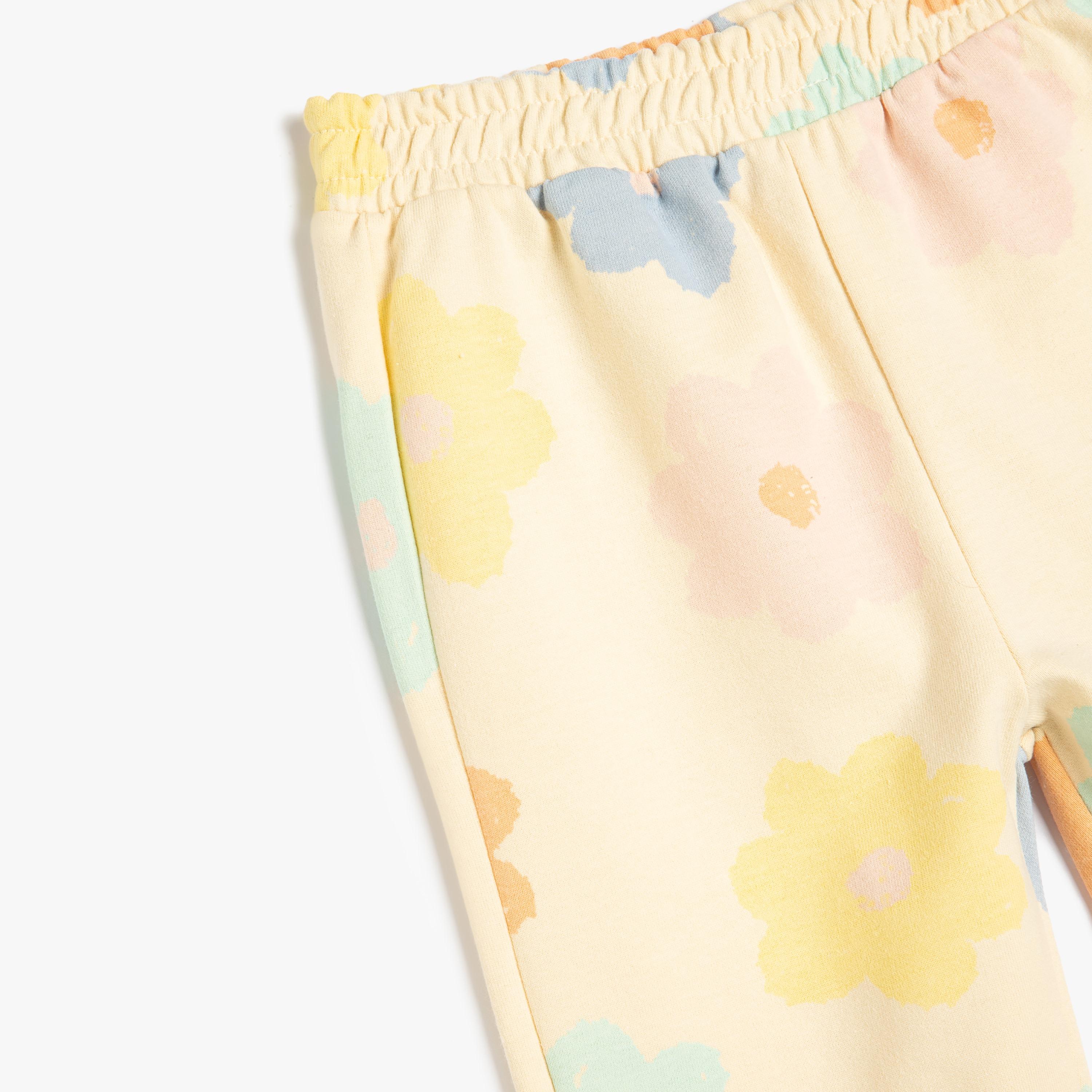 Koton Floral Elasticated Joggers-girls-clothing-bottoms-joggersandtrackpants-image-3