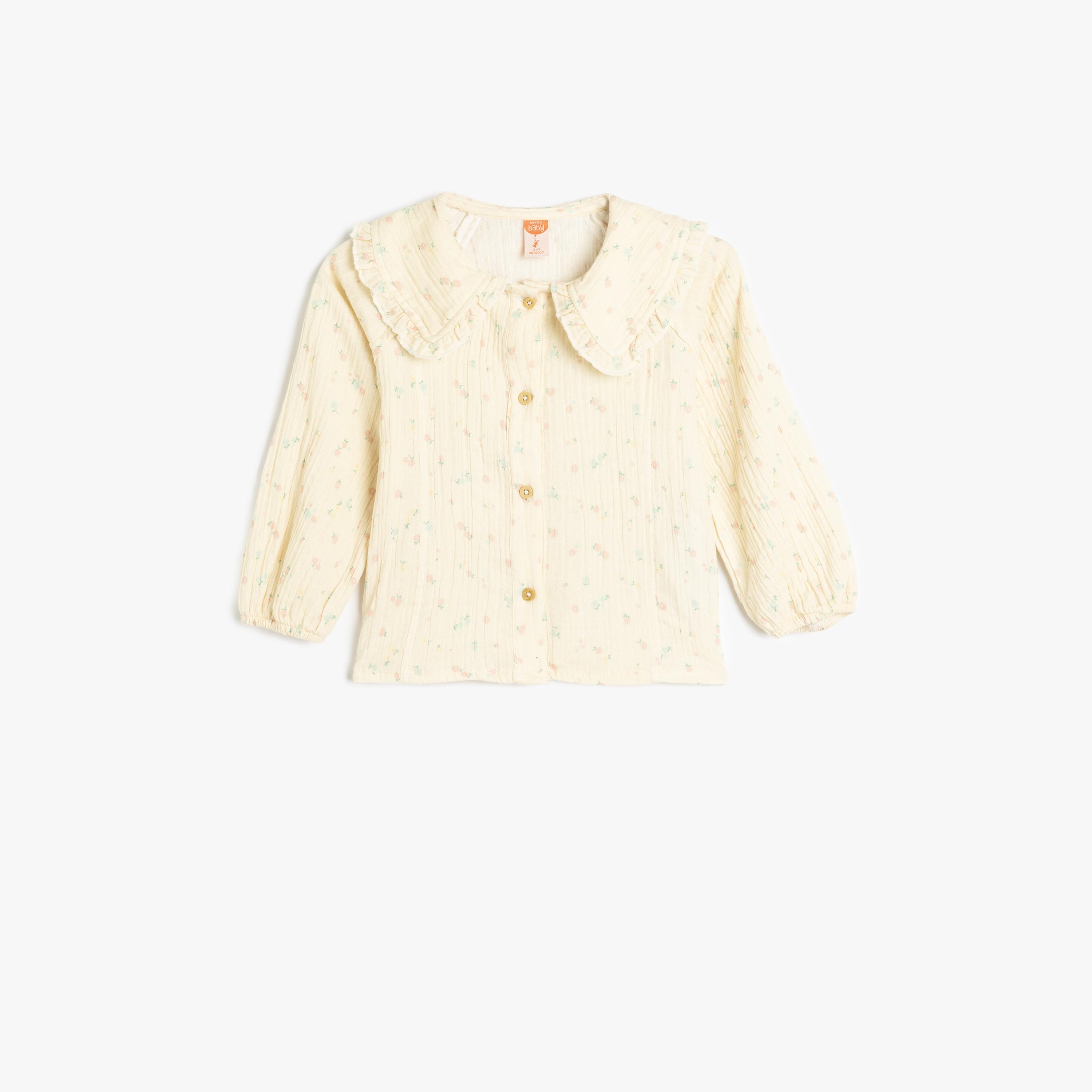 Koton Long Sleeves Round Neck Printed Shirt-girls-clothing-blousesandshirts-image-1