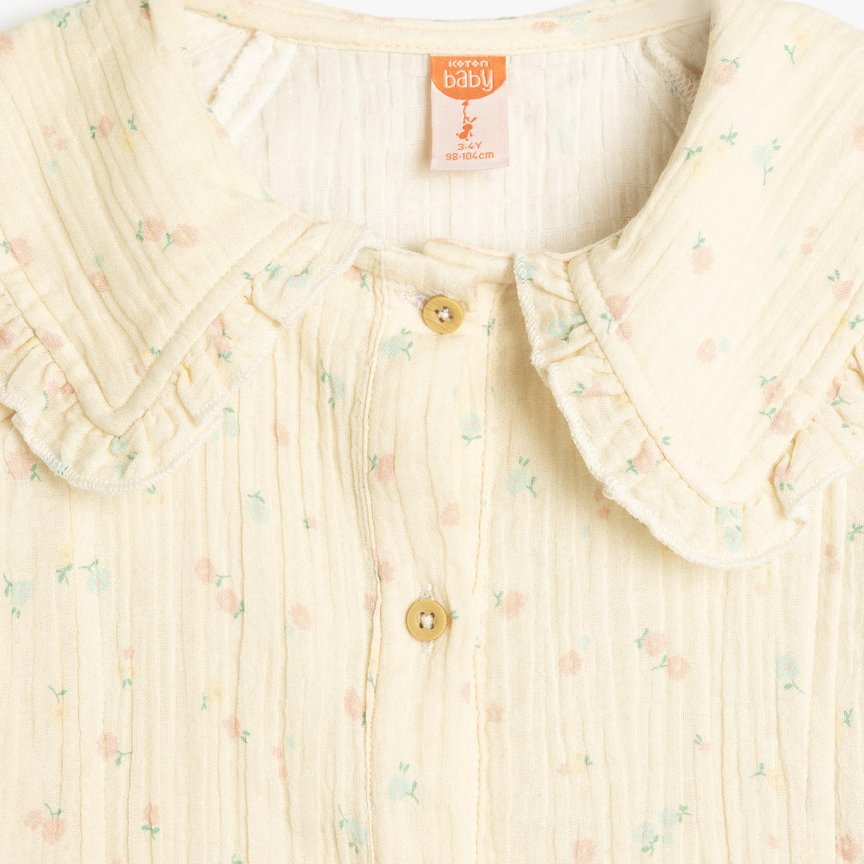 Koton Long Sleeves Round Neck Printed Shirt-girls-clothing-blousesandshirts-image-3