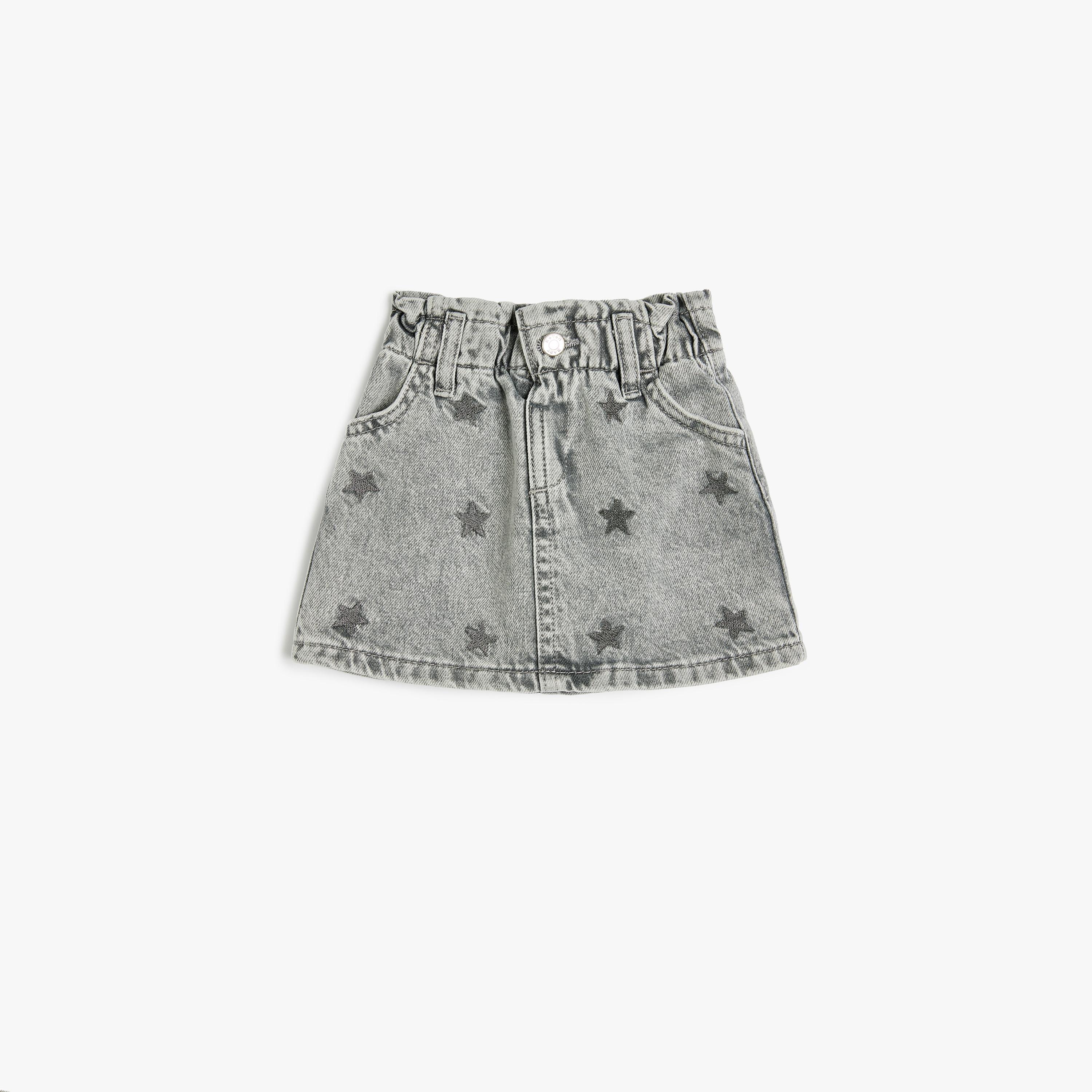 Koton Printed Buttoned Skirt-girls-clothing-bottoms-skirts-image-1