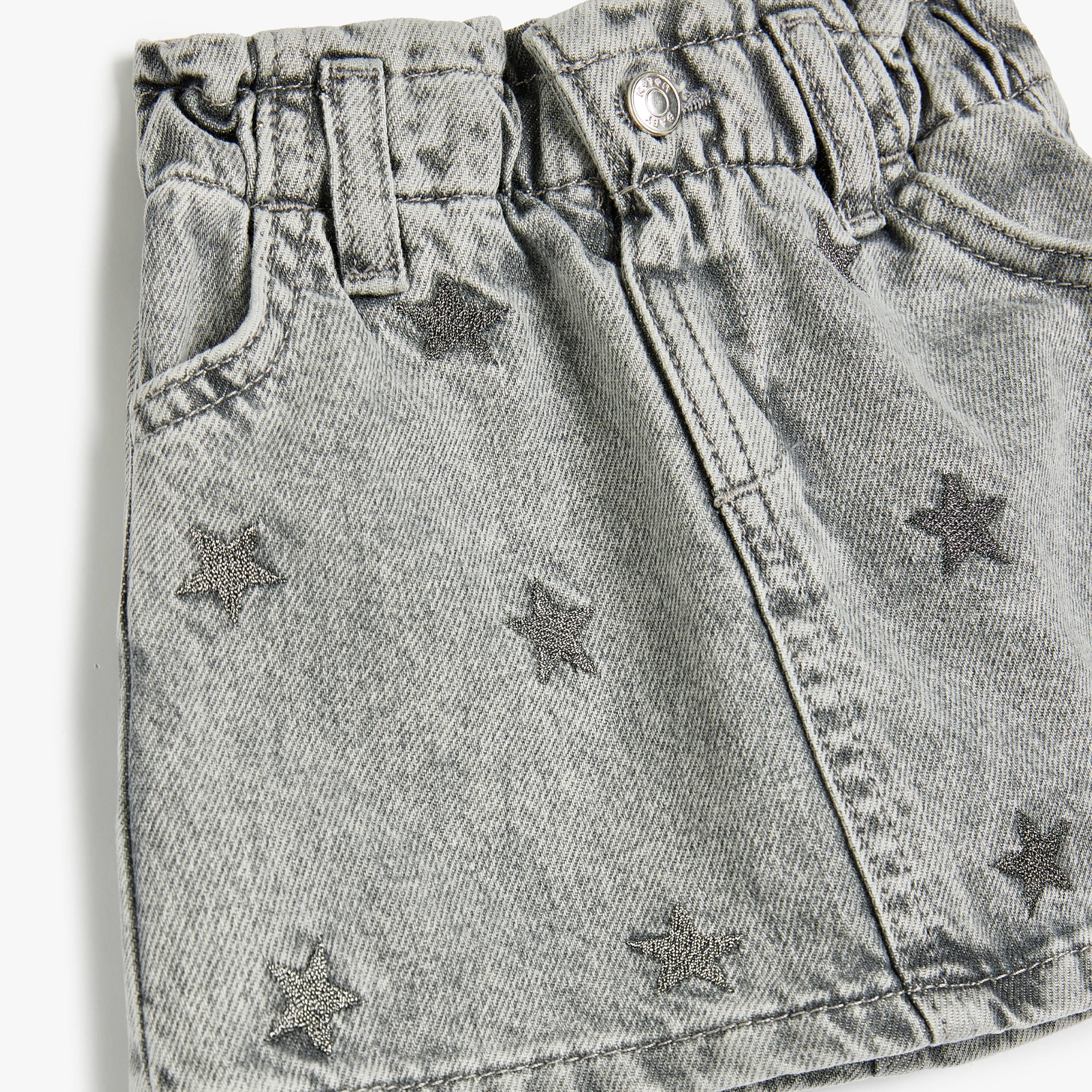 Koton Printed Buttoned Skirt-girls-clothing-bottoms-skirts-image-3