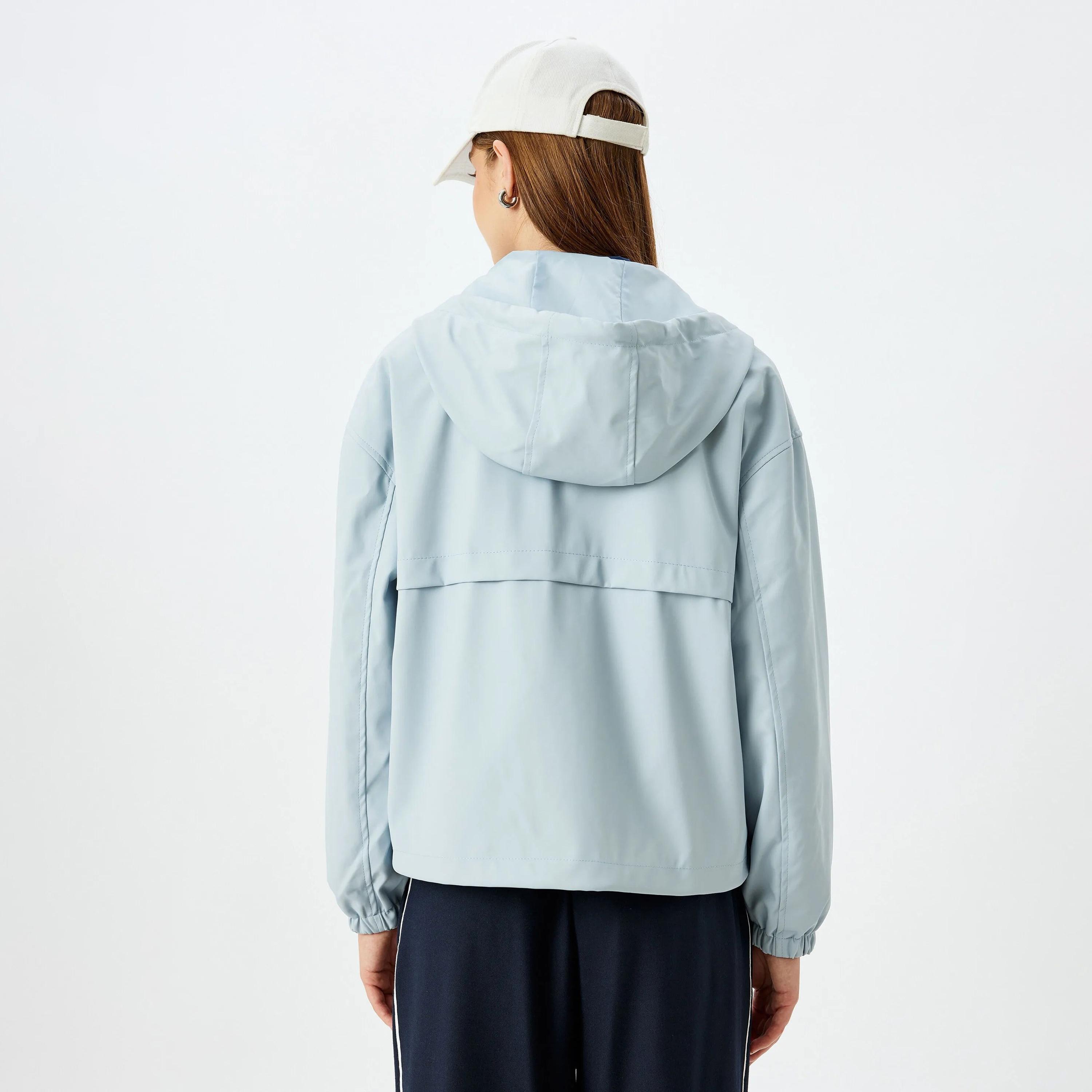 KOTON Blue Hooded Neck Women's Jacket-women-winterwear-coatsandjackets-jackets-image-3