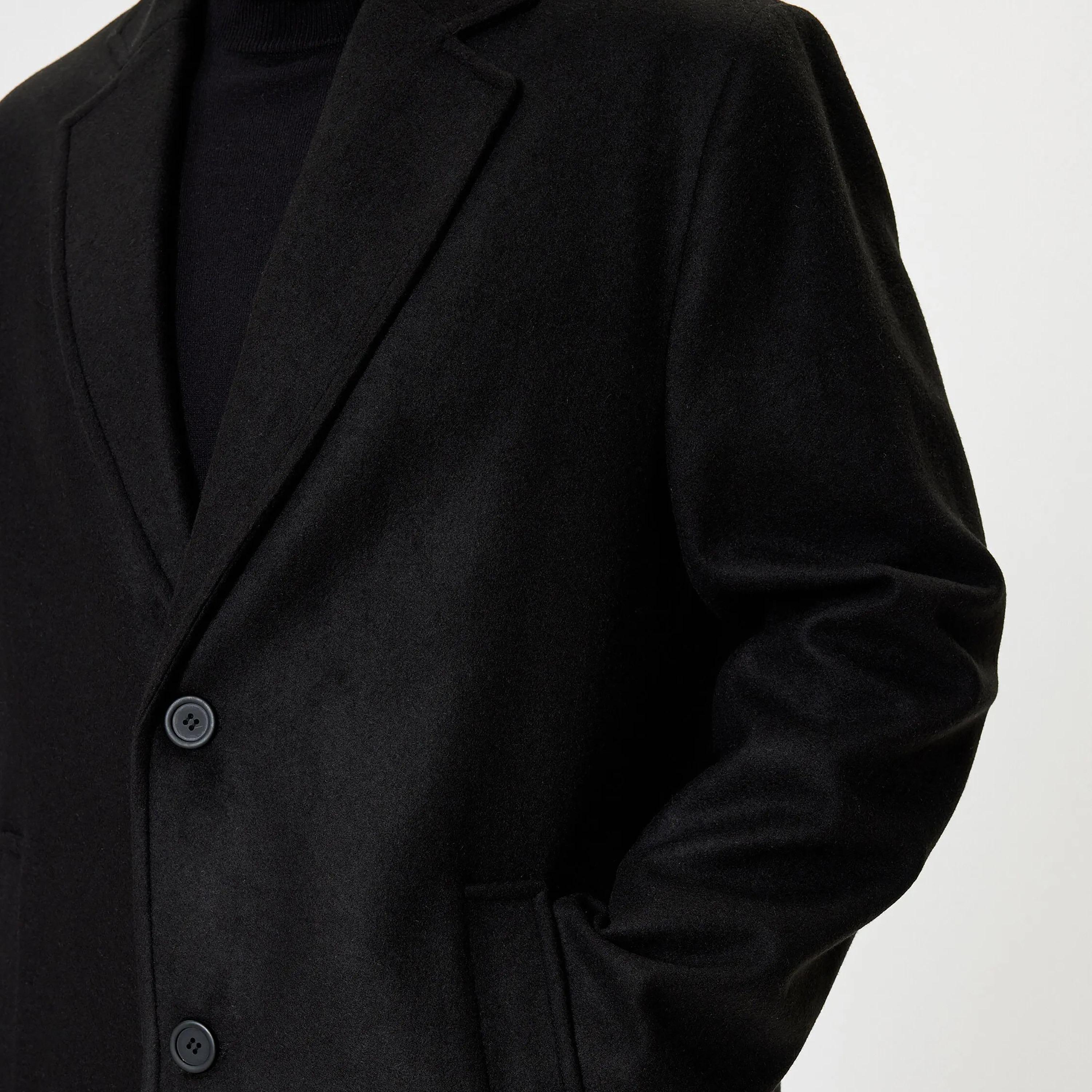 بليزر نسائي أسود اللون ذو ياقة صدر واحدة من كوتون-women-clothing-coatsandjackets-blazers-image-27