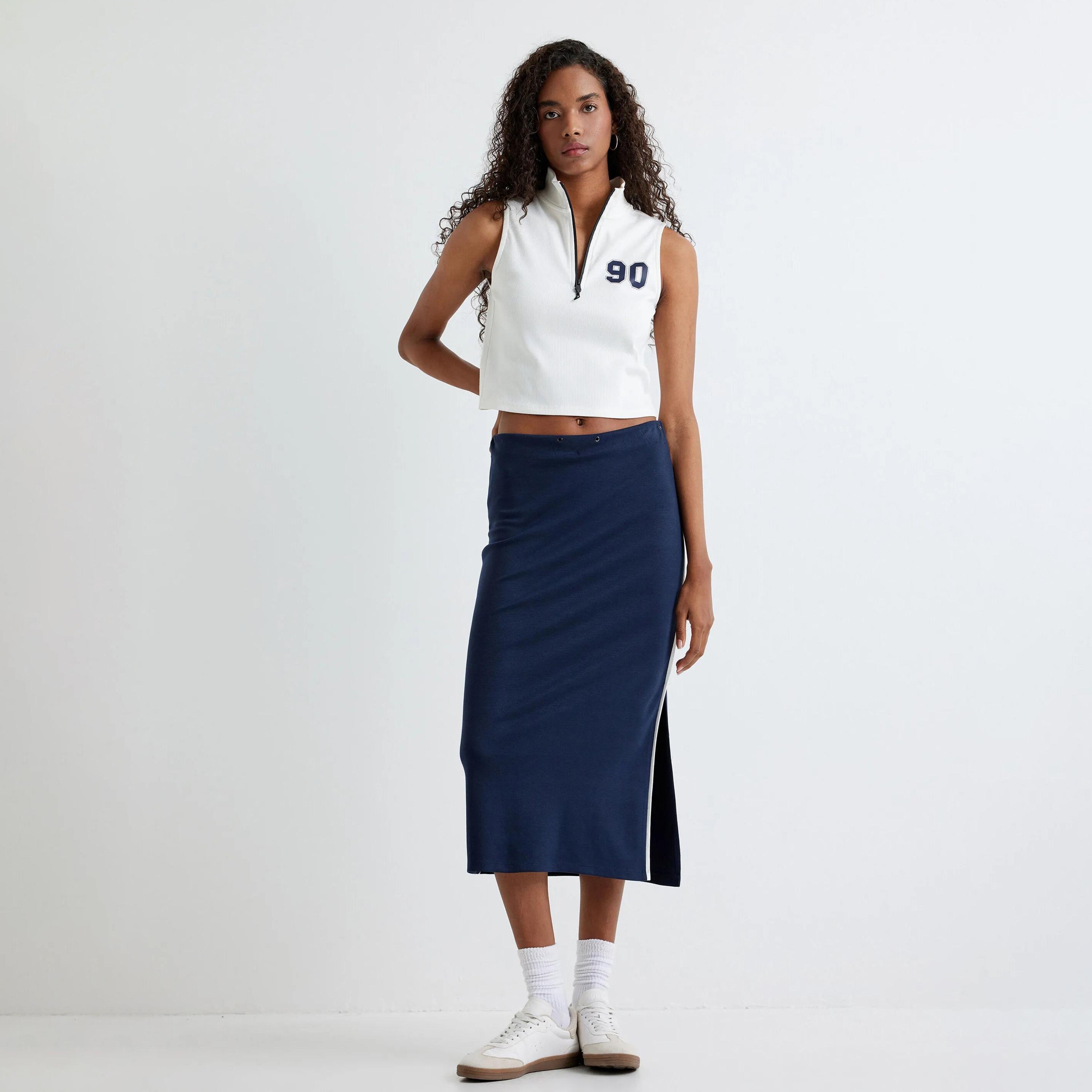 KOTON Blue Women's Skirt-women-clothing-bottoms-skirts-image-2