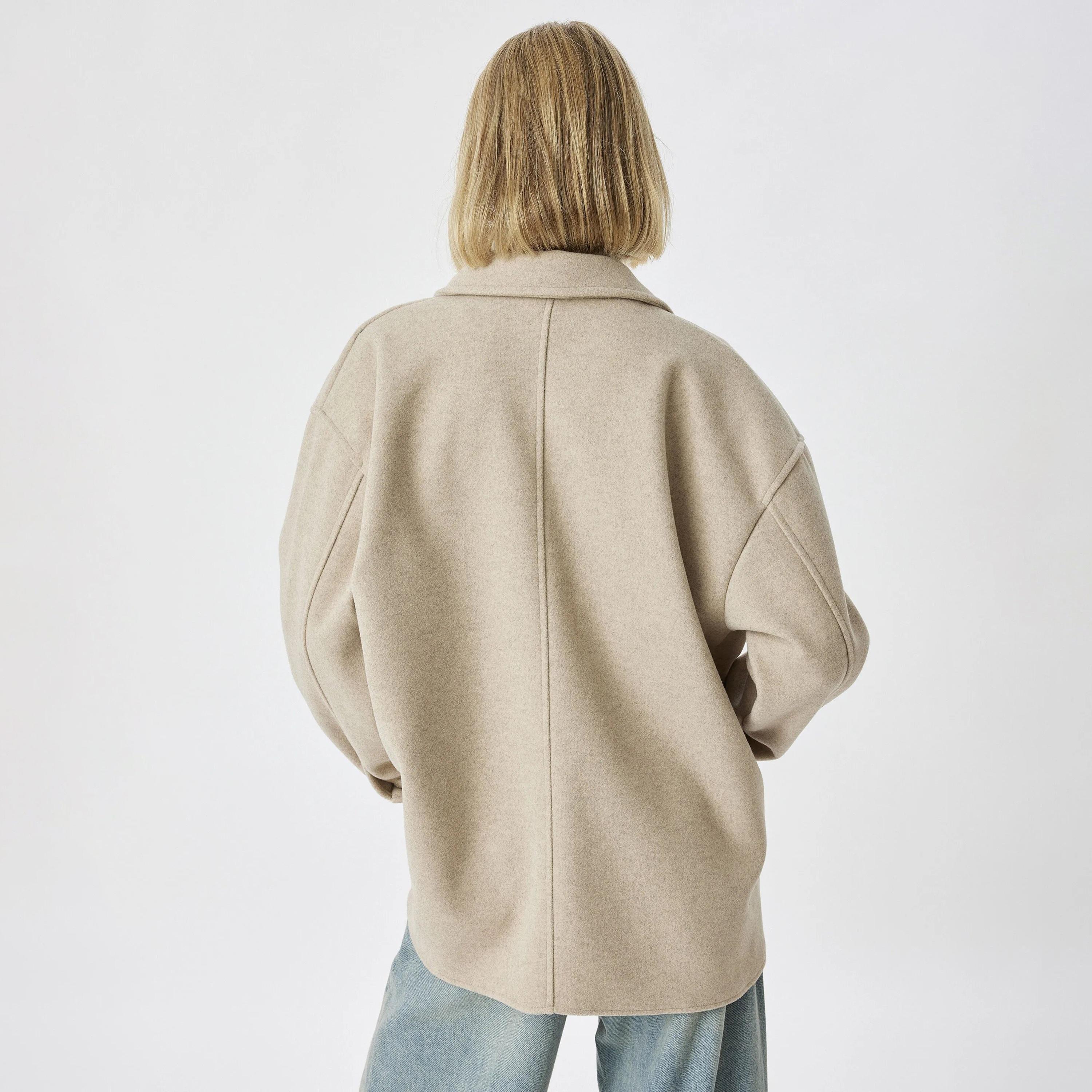 جاكيت نسائي بياقة بيج من كوتون-women-winterwear-coatsandjackets-jackets-image-3