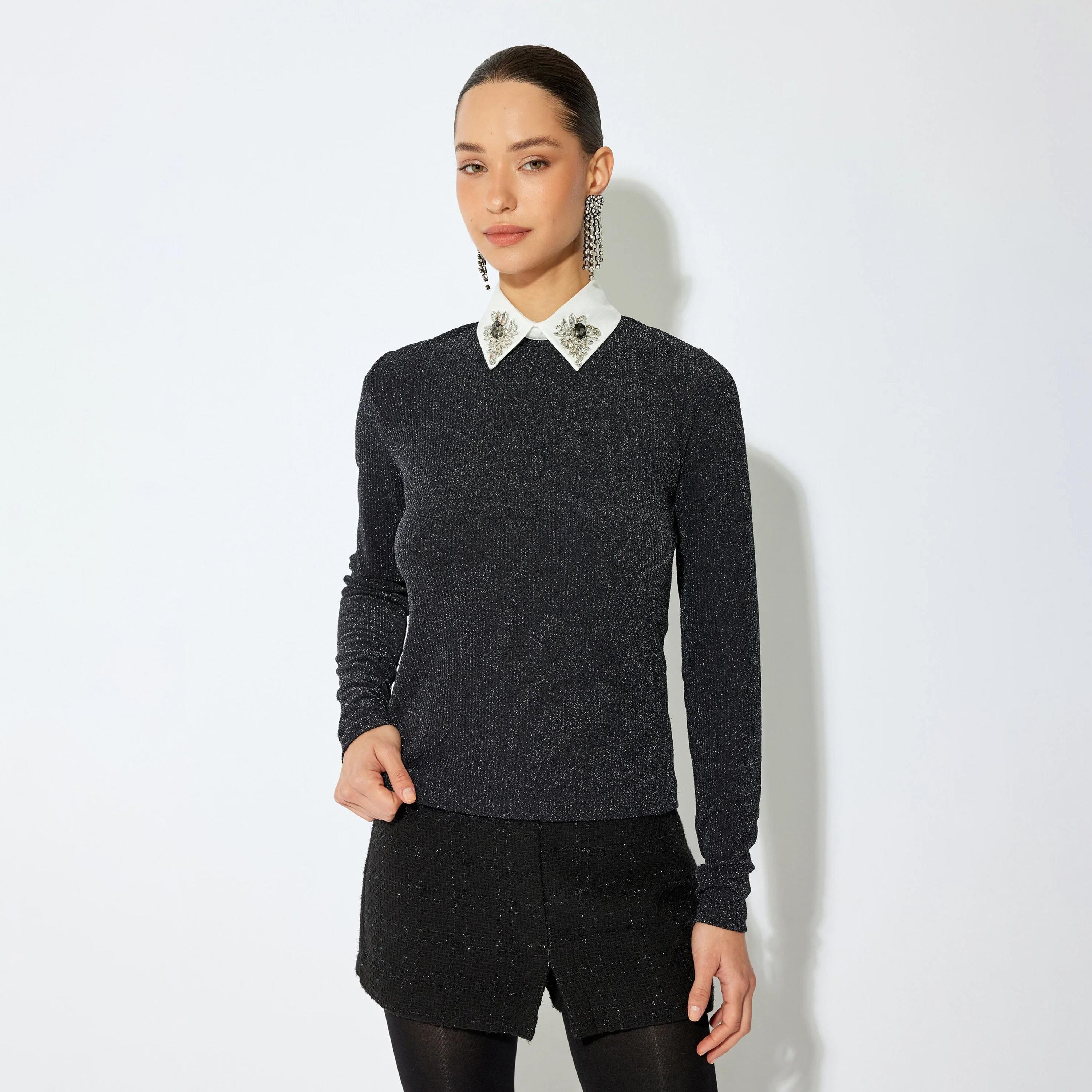 KOTON Black Women's Sweater-women-winterwear-cardigansandjumpers-jumpers-image-1