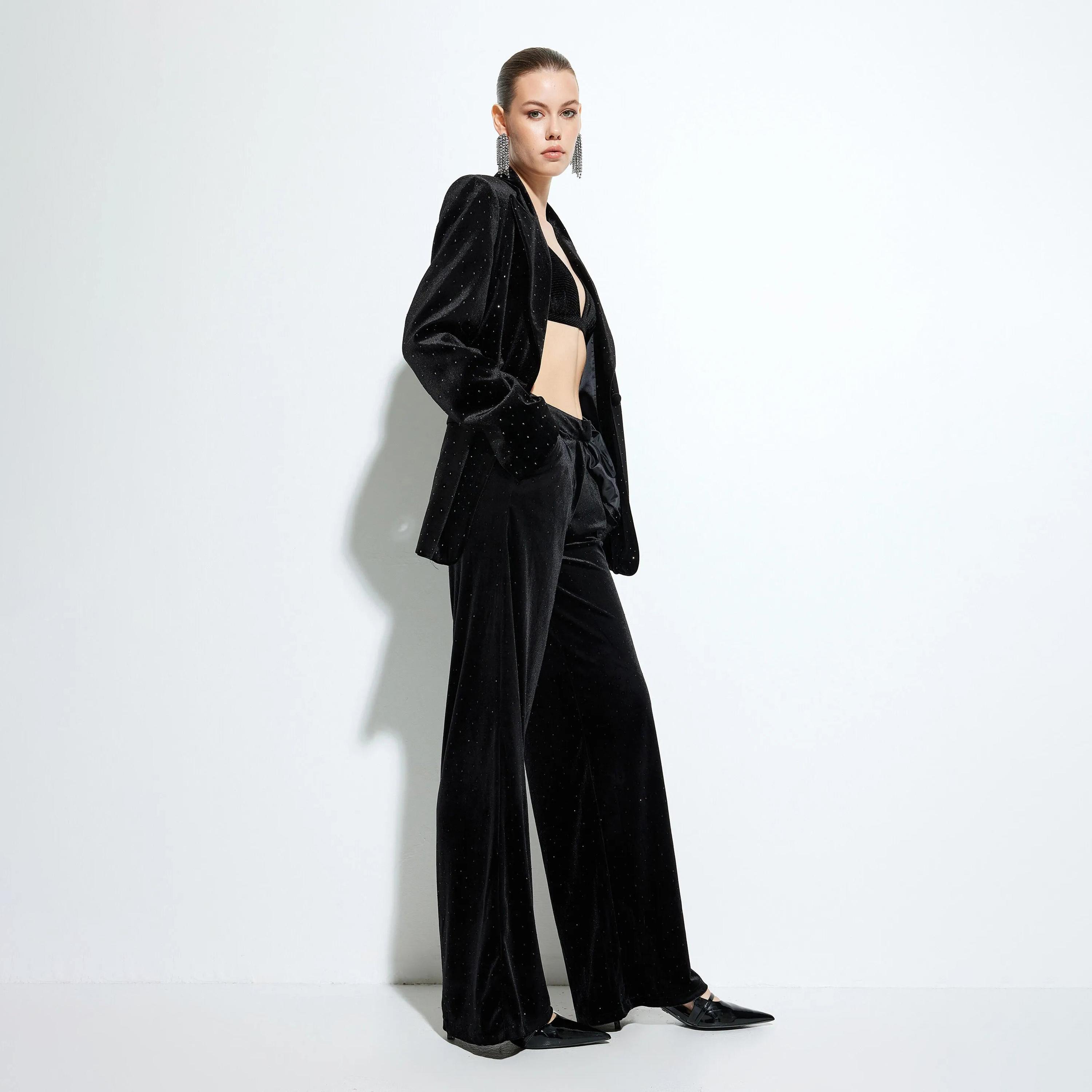 بنطلون نسائي أسود من كوتون-women-clothing-bottoms-trousers-image-2