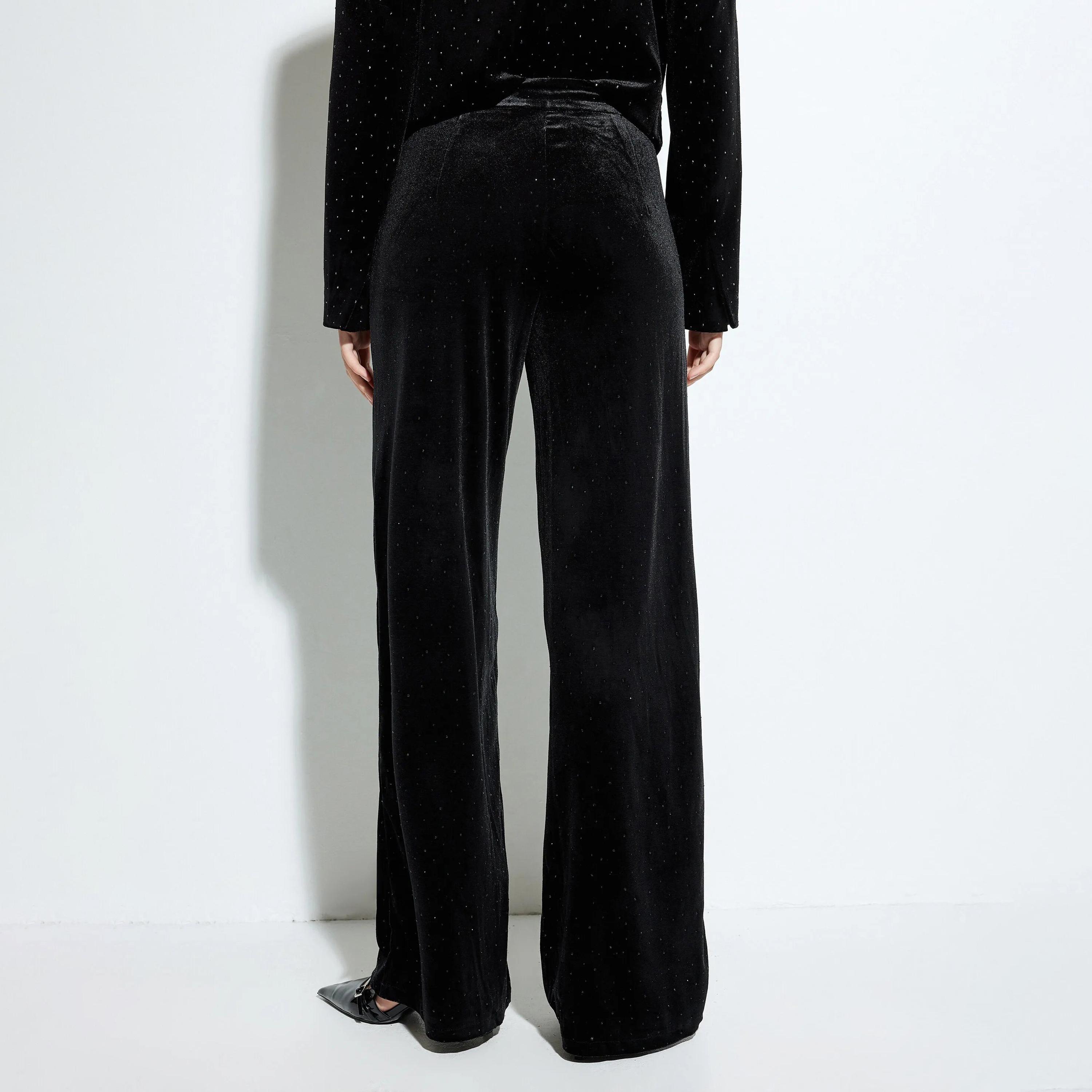 بنطلون نسائي أسود من كوتون-women-clothing-bottoms-trousers-image-3