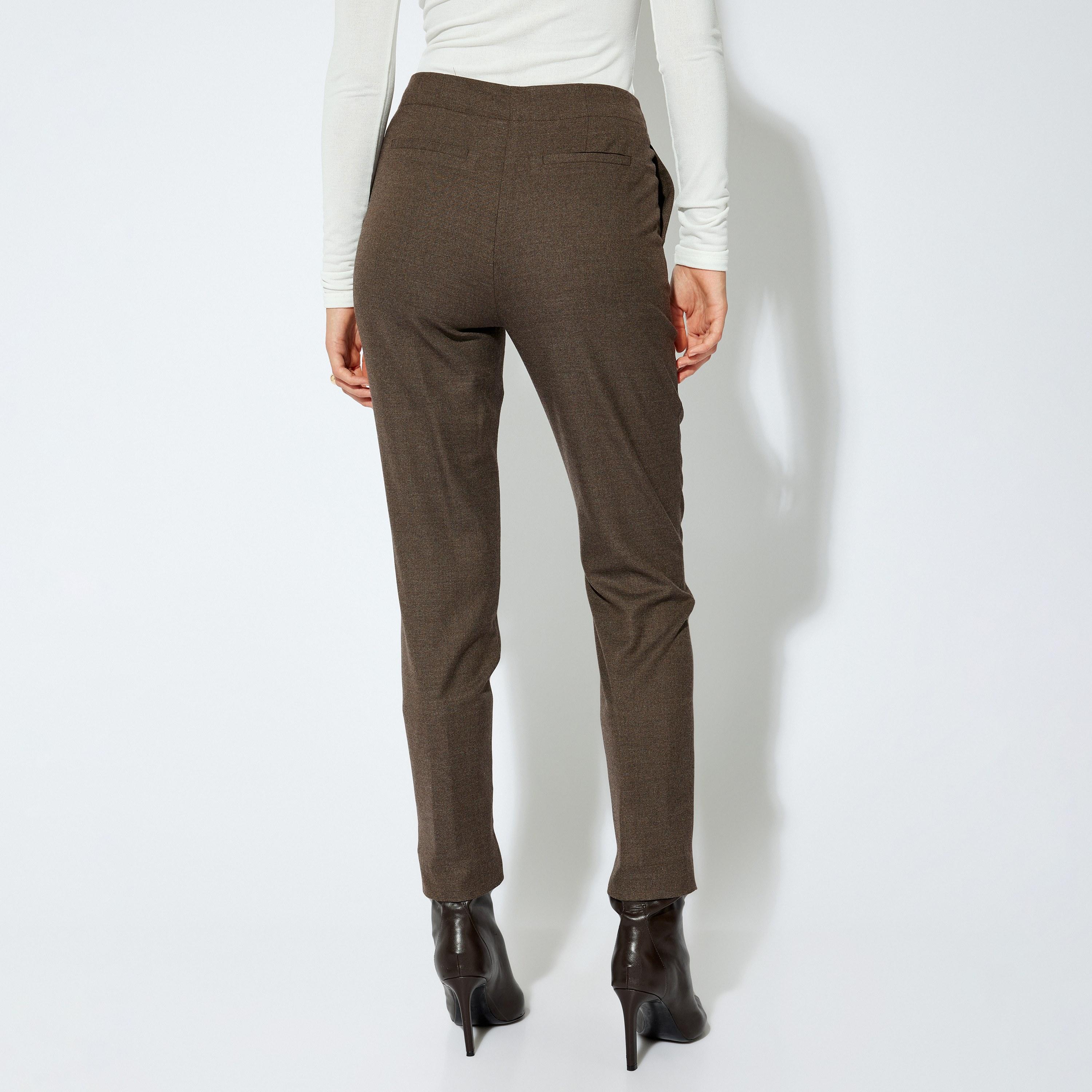 بنطال سيجارت نسائي بلون بني من كوتون-women-clothing-bottoms-trousers-image-4