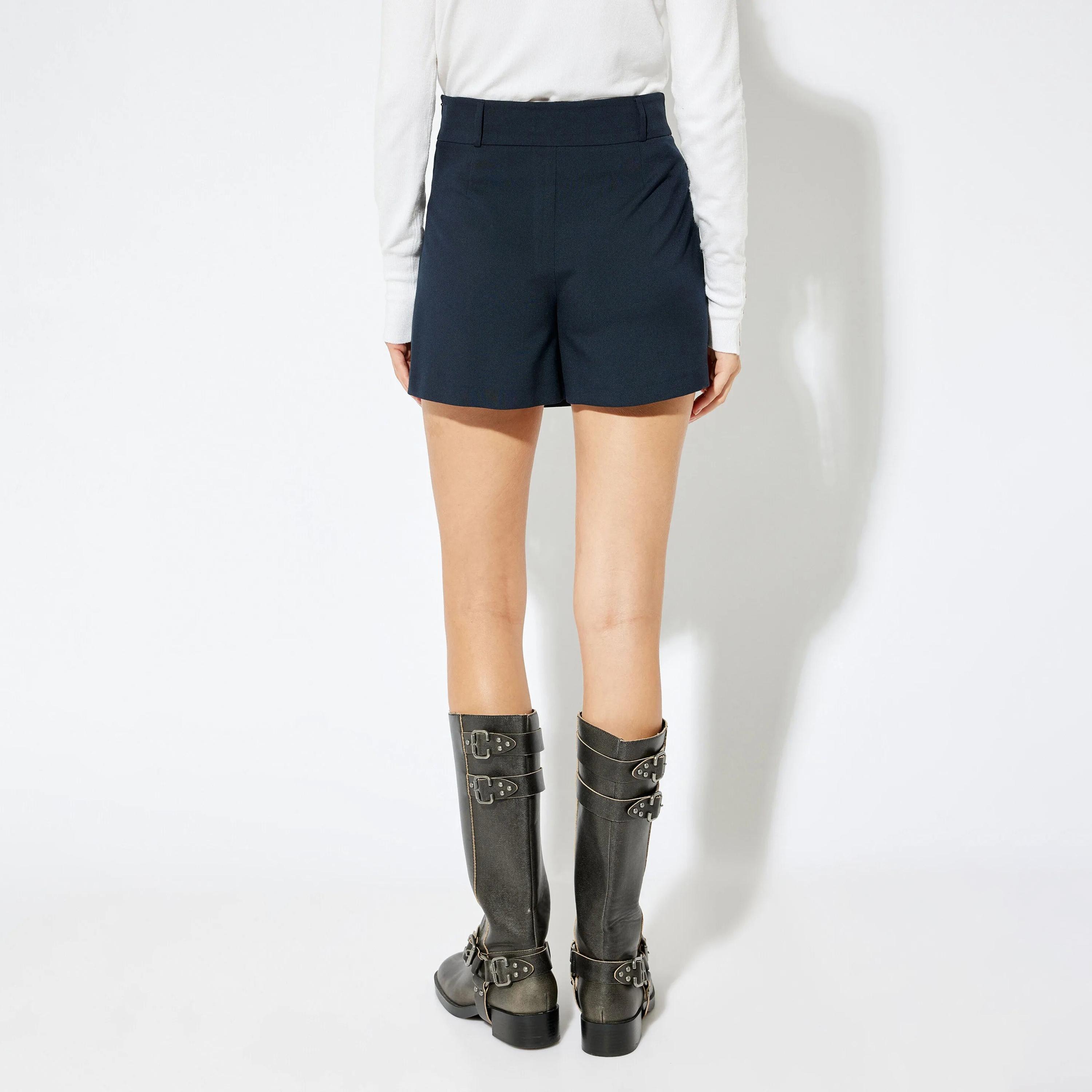 KOTON Blue Concealed Zip Women's Skorts-women-clothing-bottoms-skirts-image-3