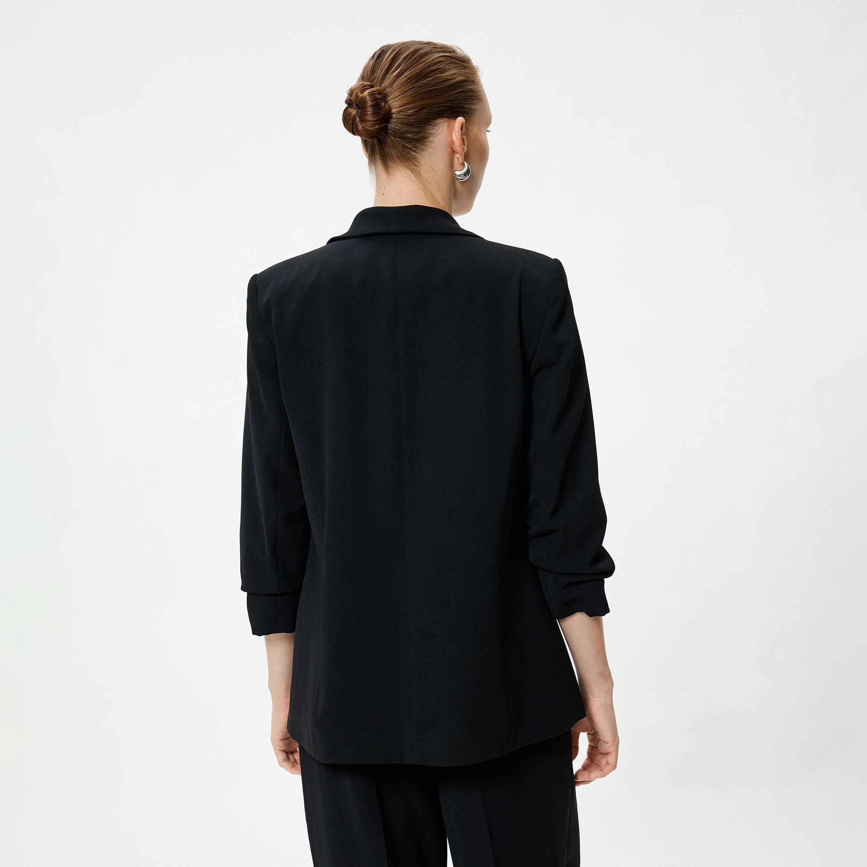 KOTON Lapel collar Women's Blazer-women-clothing-coatsandjackets-blazers-image-3