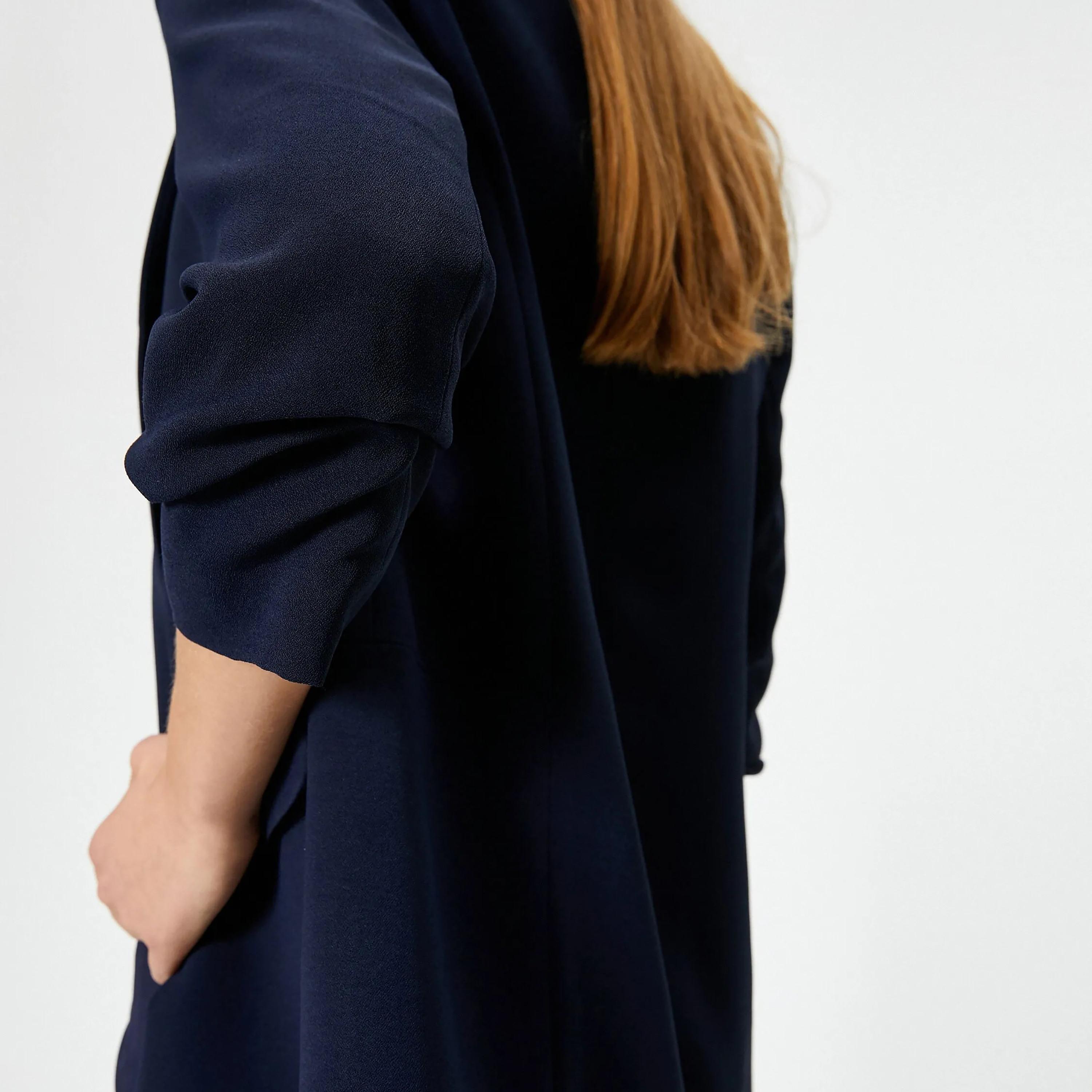 بليزر نسائي بياقة طية صدر السترة من كوتون-women-clothing-coatsandjackets-blazers-image-8