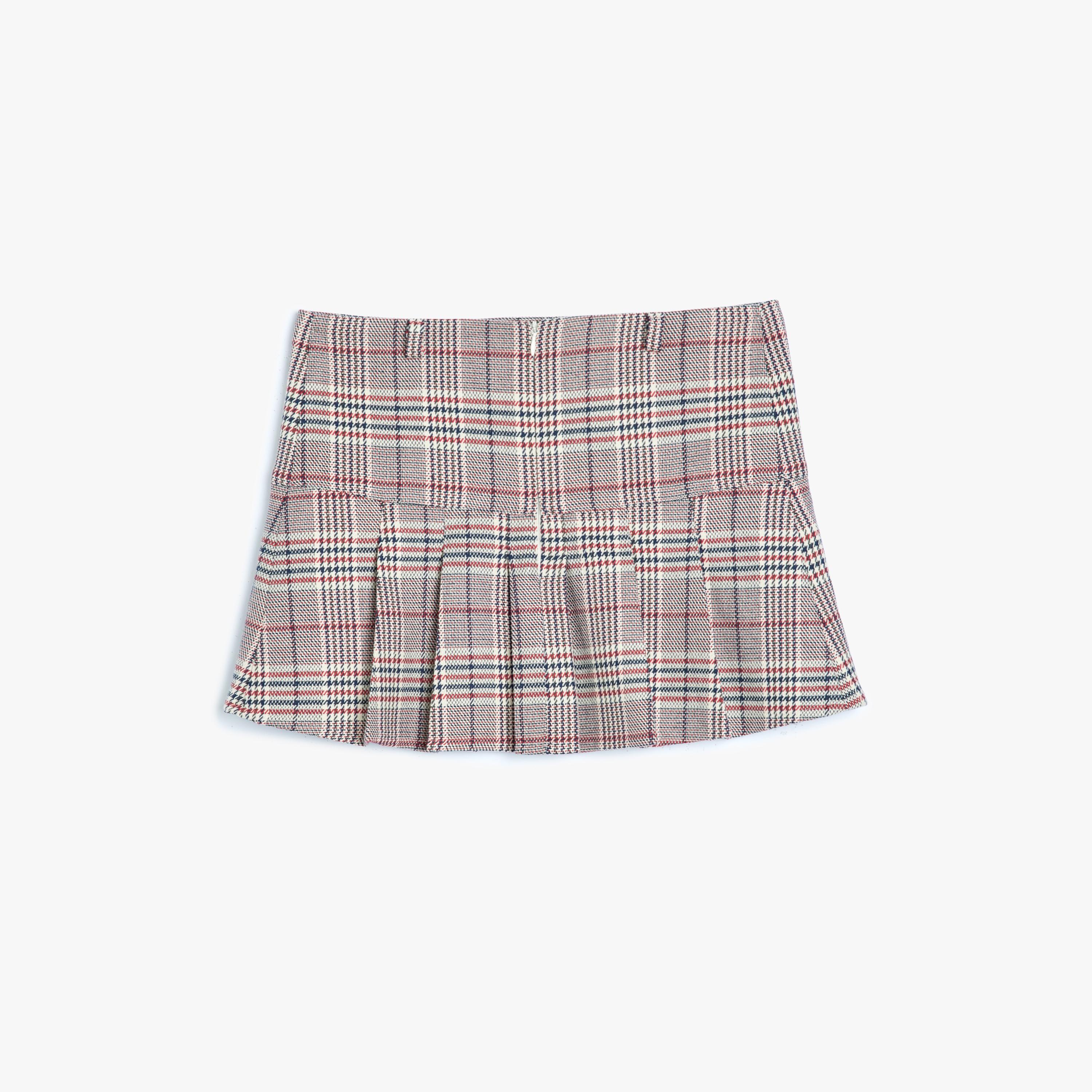 KOTON Red Checked Pleated Women's Skirt-women-clothing-bottoms-skirts-image-5