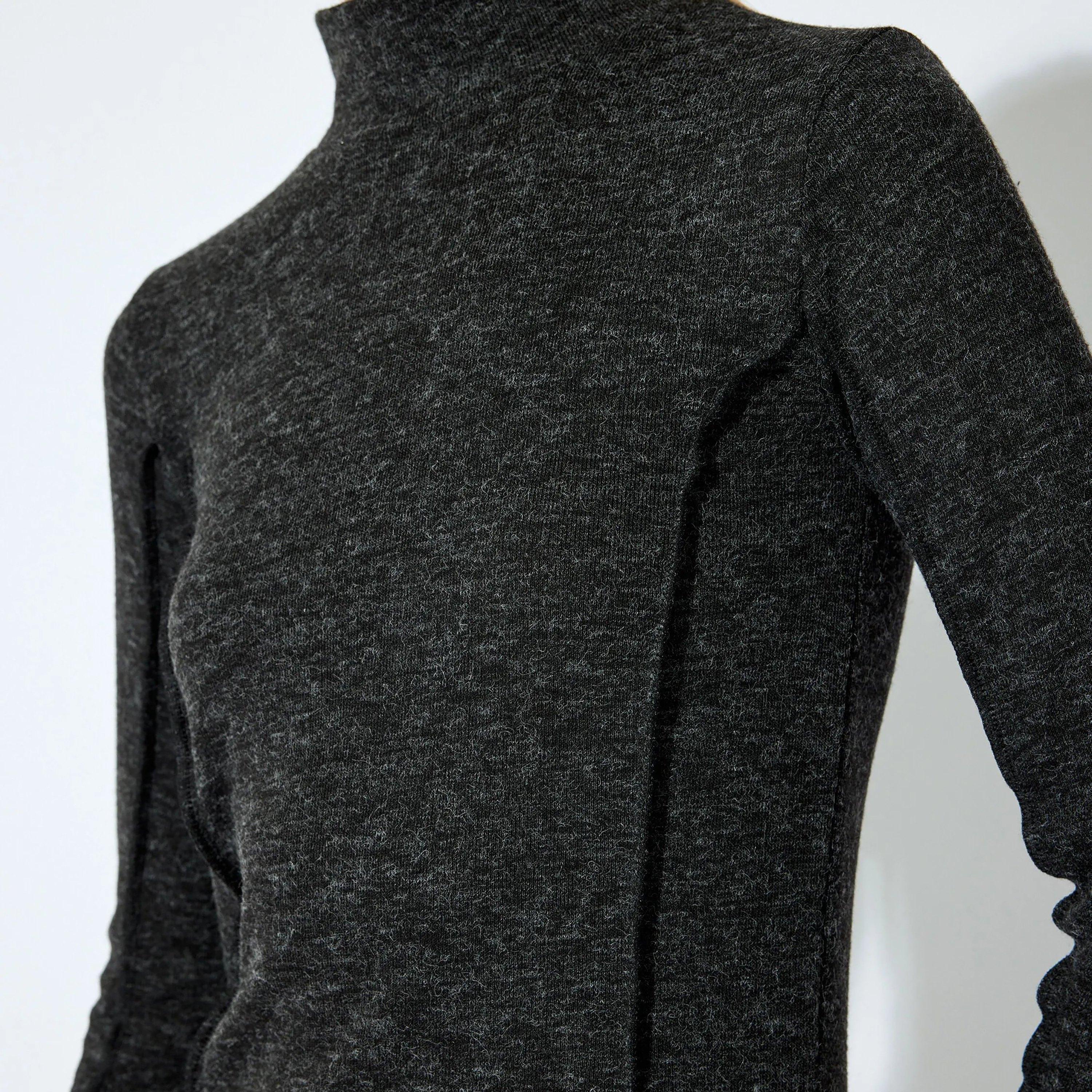 KOTON Grey Heather High Neck Women's Top-women-clothing-shirtsandblouses-blouses-image-4