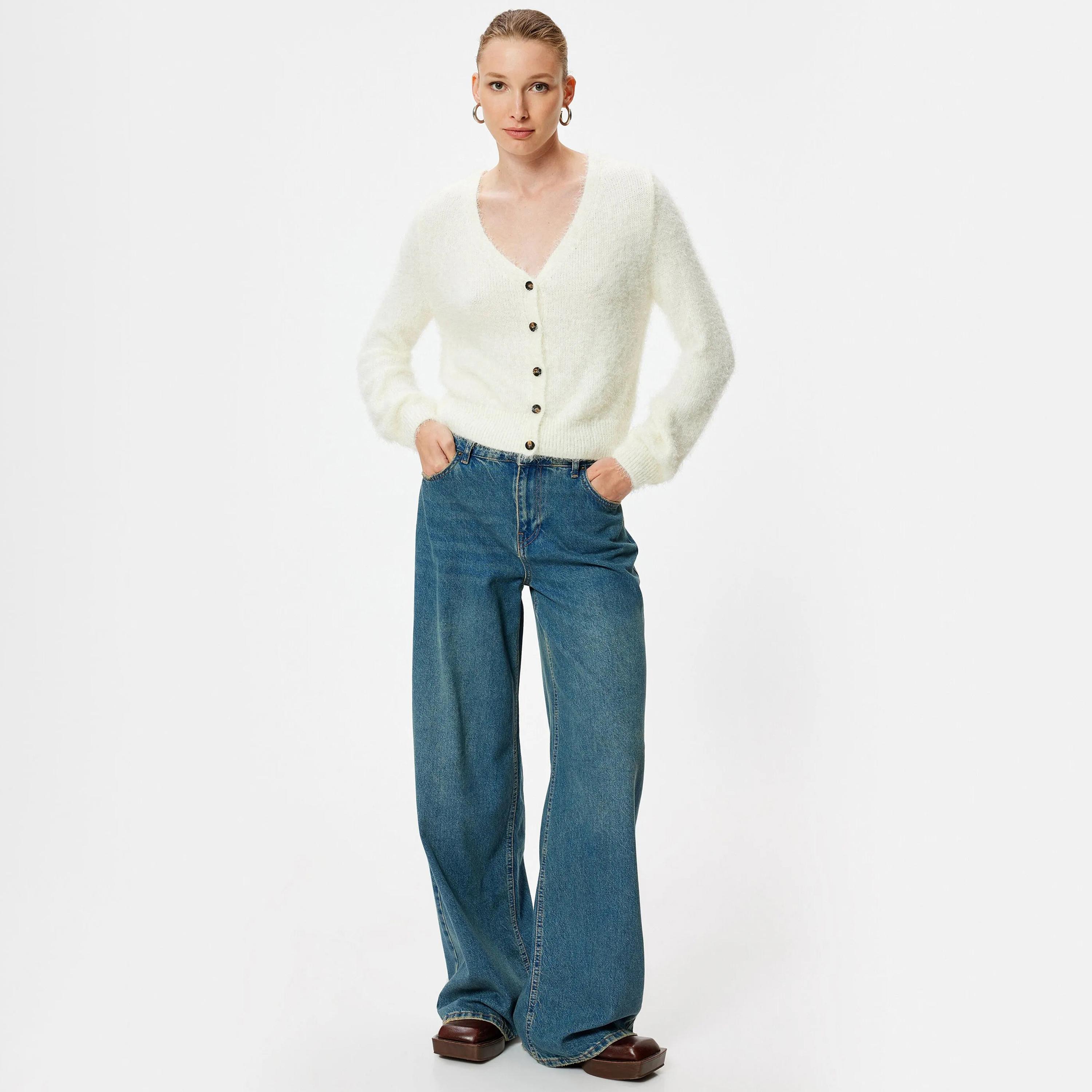 KOTON White Knitted Women's Cardigan-women-winterwear-cardigansandjumpers-cardigans-image-2