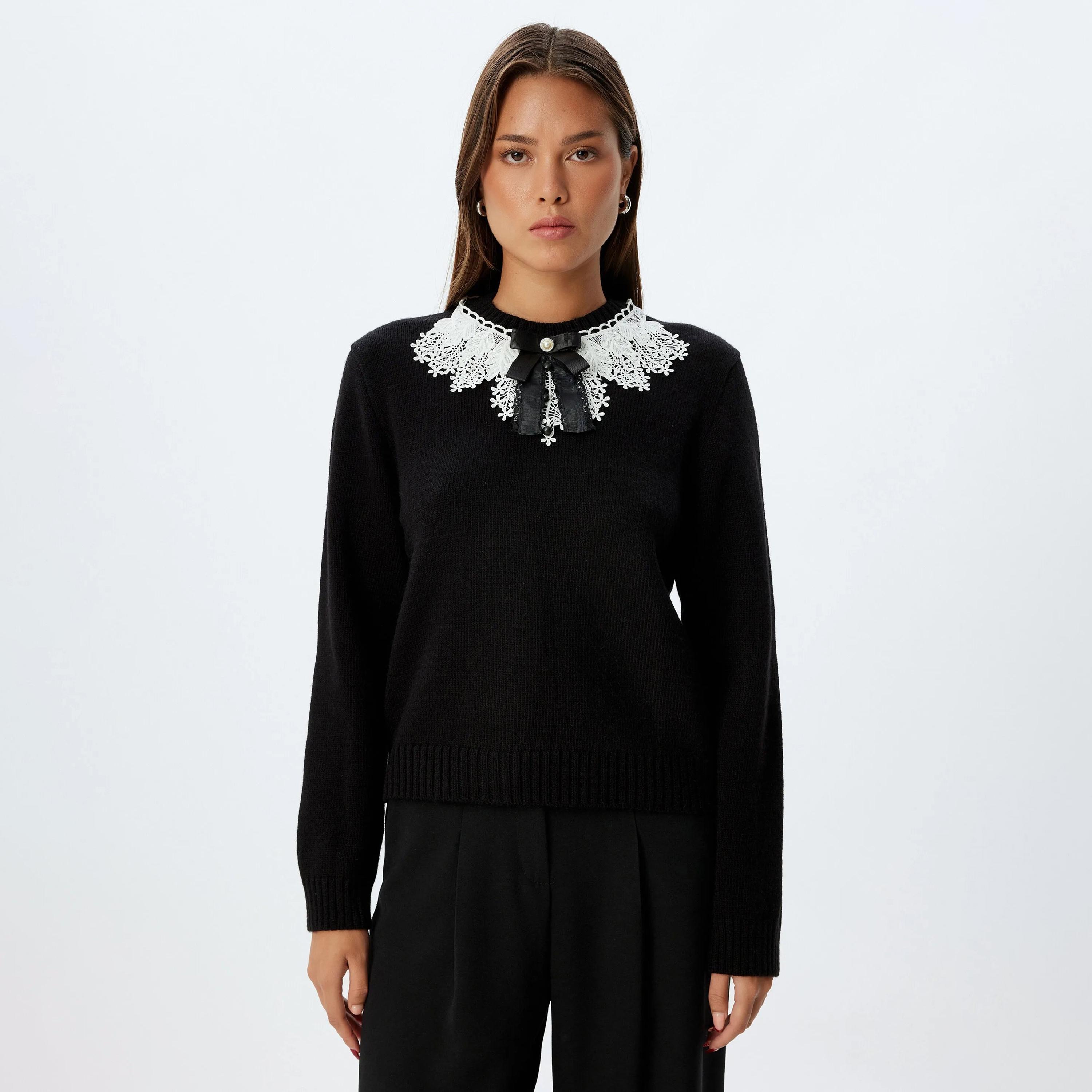 KOTON Black Women's Sweater-women-clothing-cardigansandjumpers-jumpers-image-1