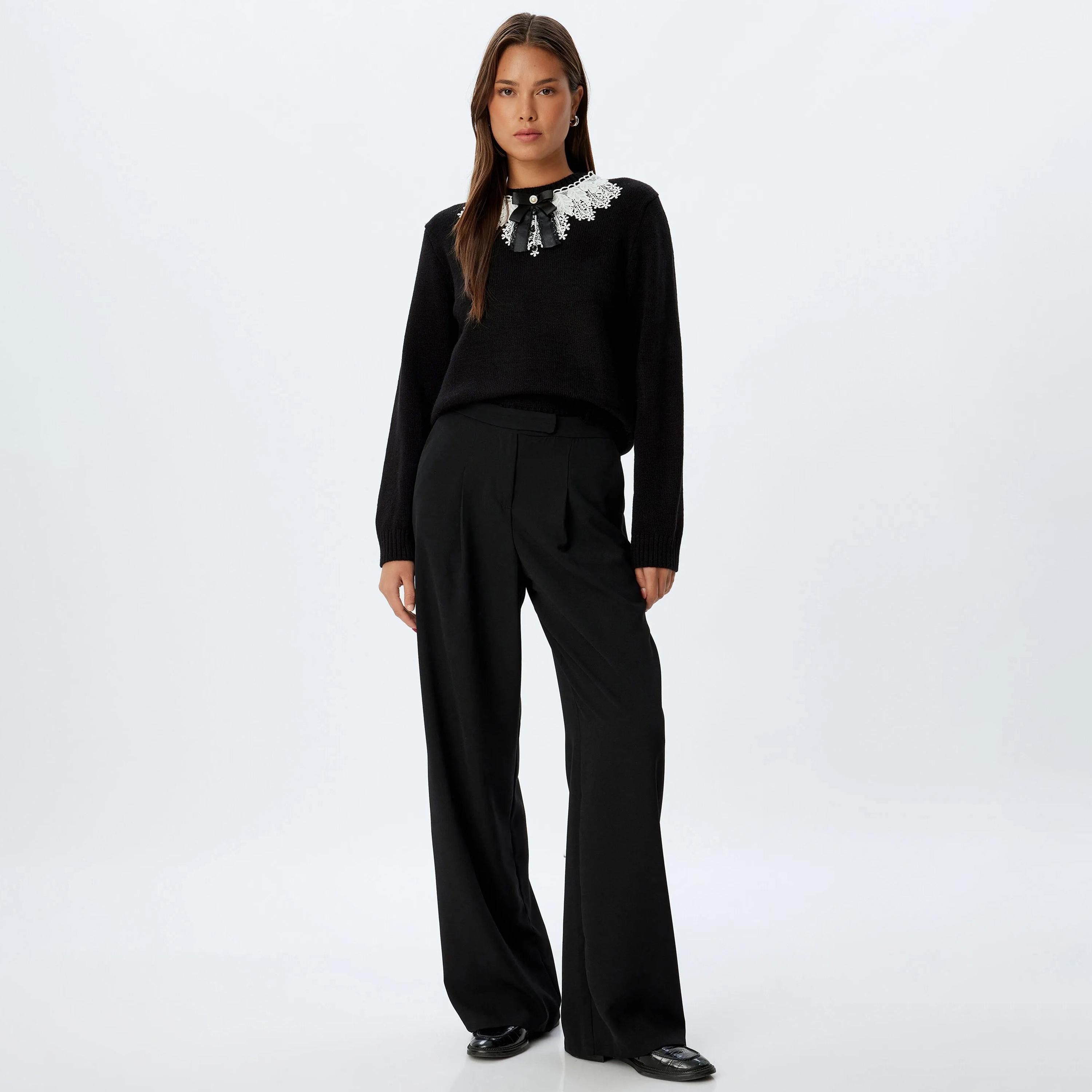 KOTON Black Women's Sweater-women-winterwear-cardigansandjumpers-jumpers-image-2