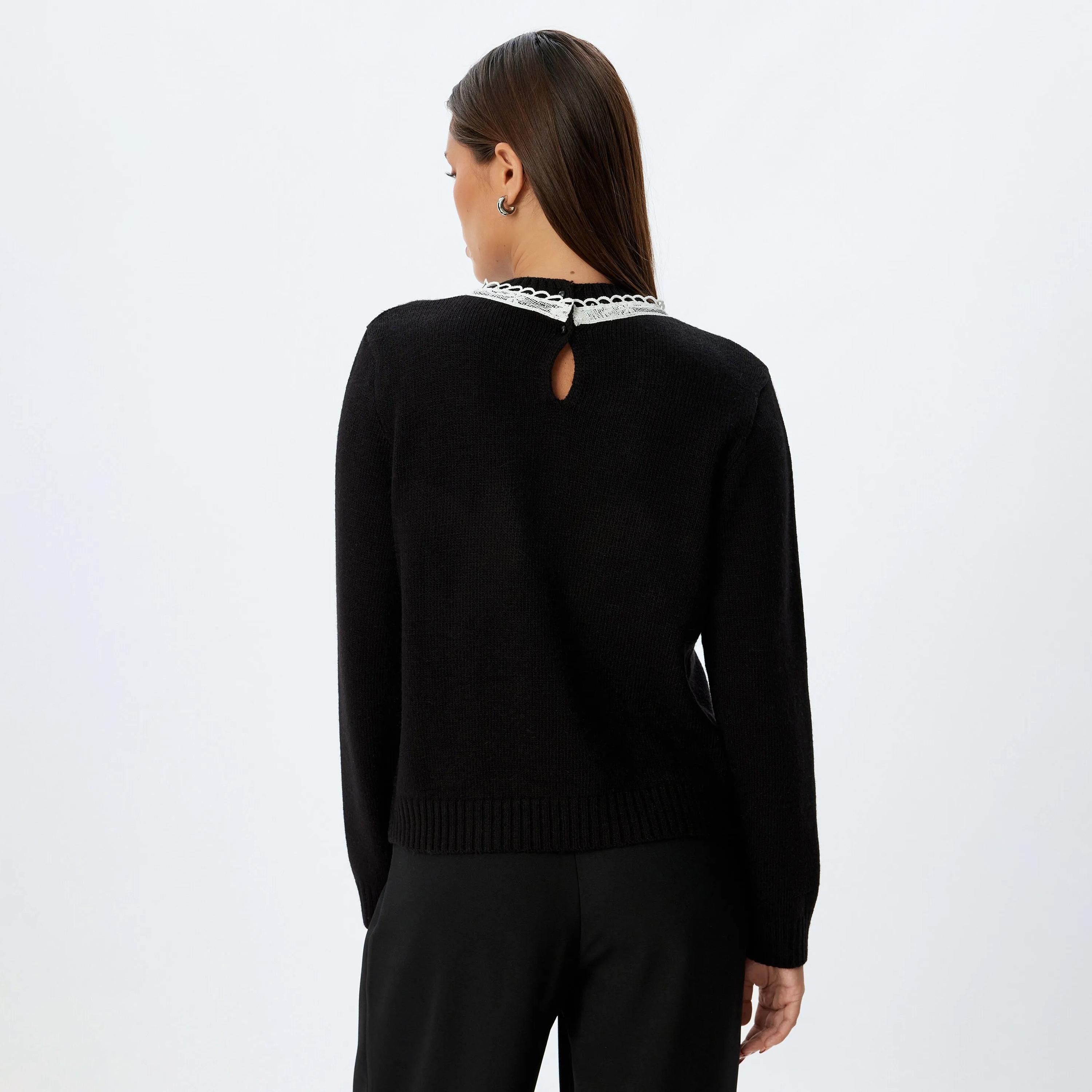 KOTON Black Women's Sweater-women-winterwear-cardigansandjumpers-jumpers-image-3
