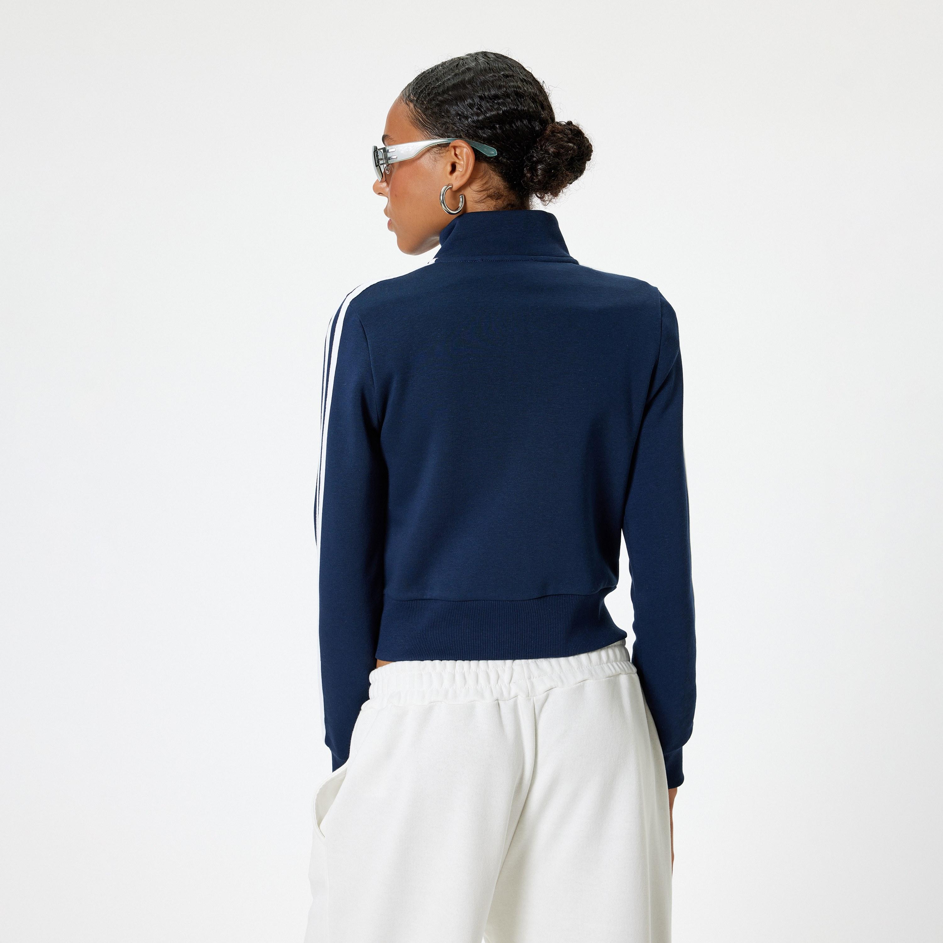 سويت شيرت نسائي أزرق بياقة عالية وسحاب أمامي من كوتون-women-winterwear-hoodiesandsweatshirts-sweatshirts-image-3
