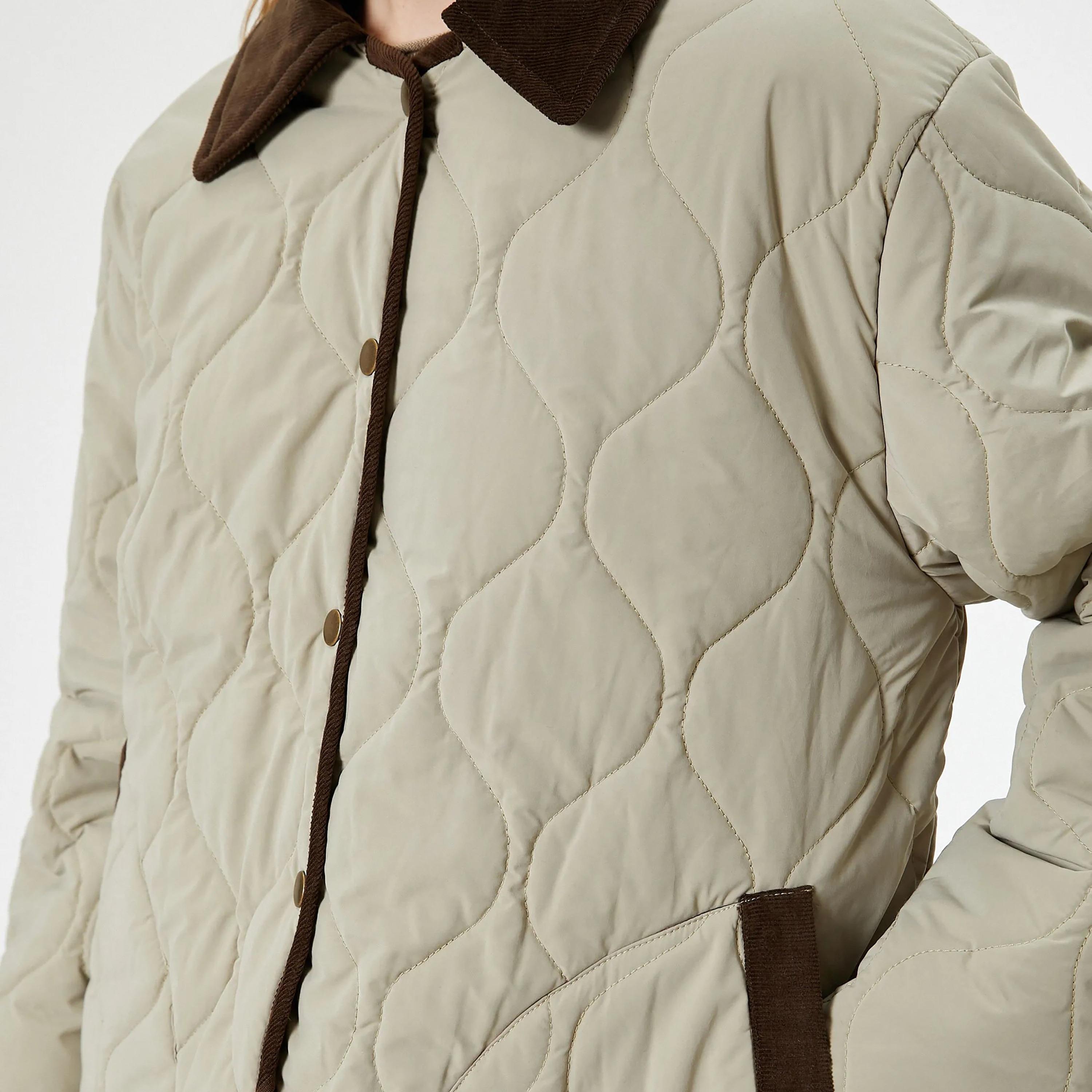 سترة نسائية خضراء مبطنة ذات ياقة من كوتون-women-winterwear-coatsandjackets-jackets-image-4