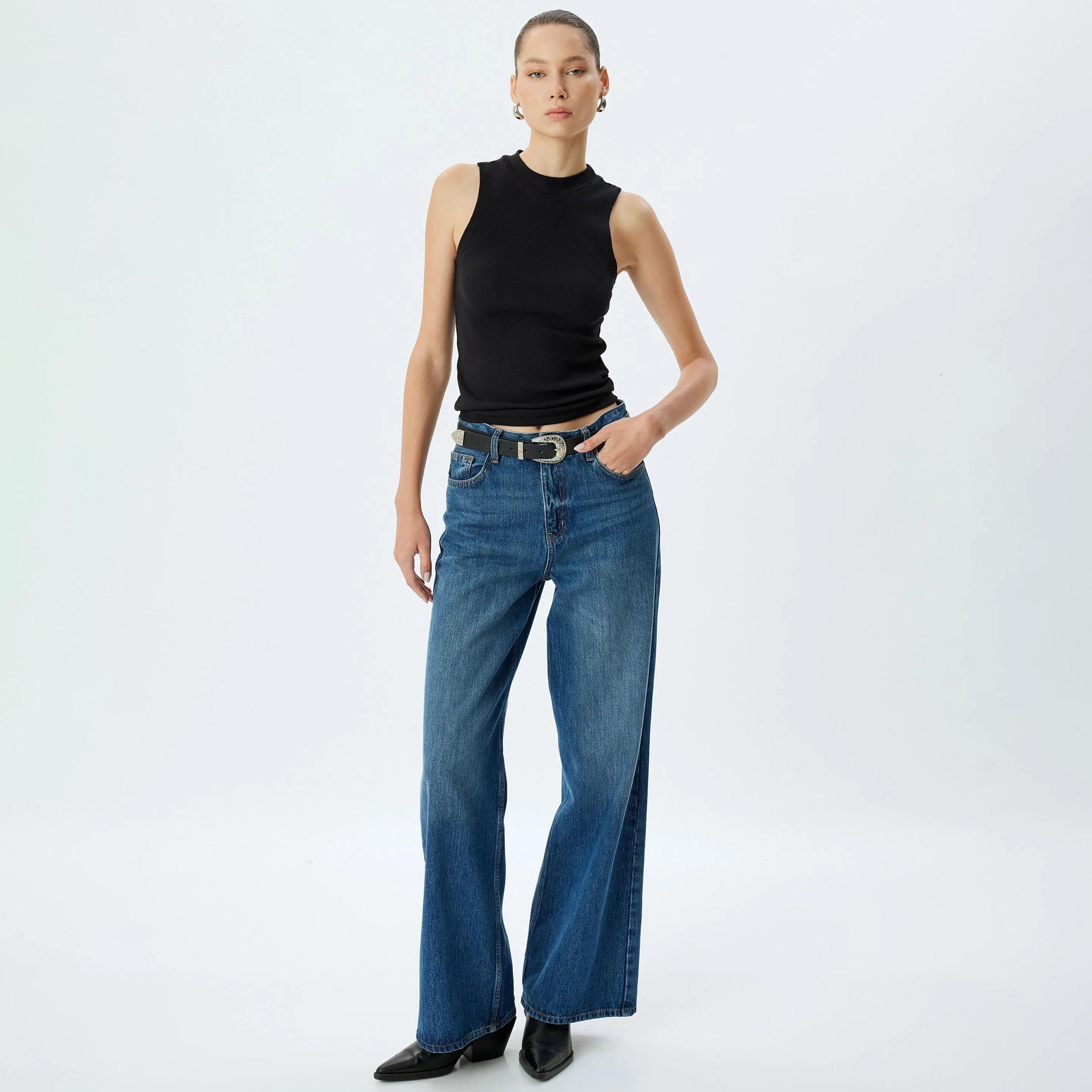 قميص داخلي نسائي أسود مضلع من كوتون-women-clothing-shirtsandblouses-blouses-image-2