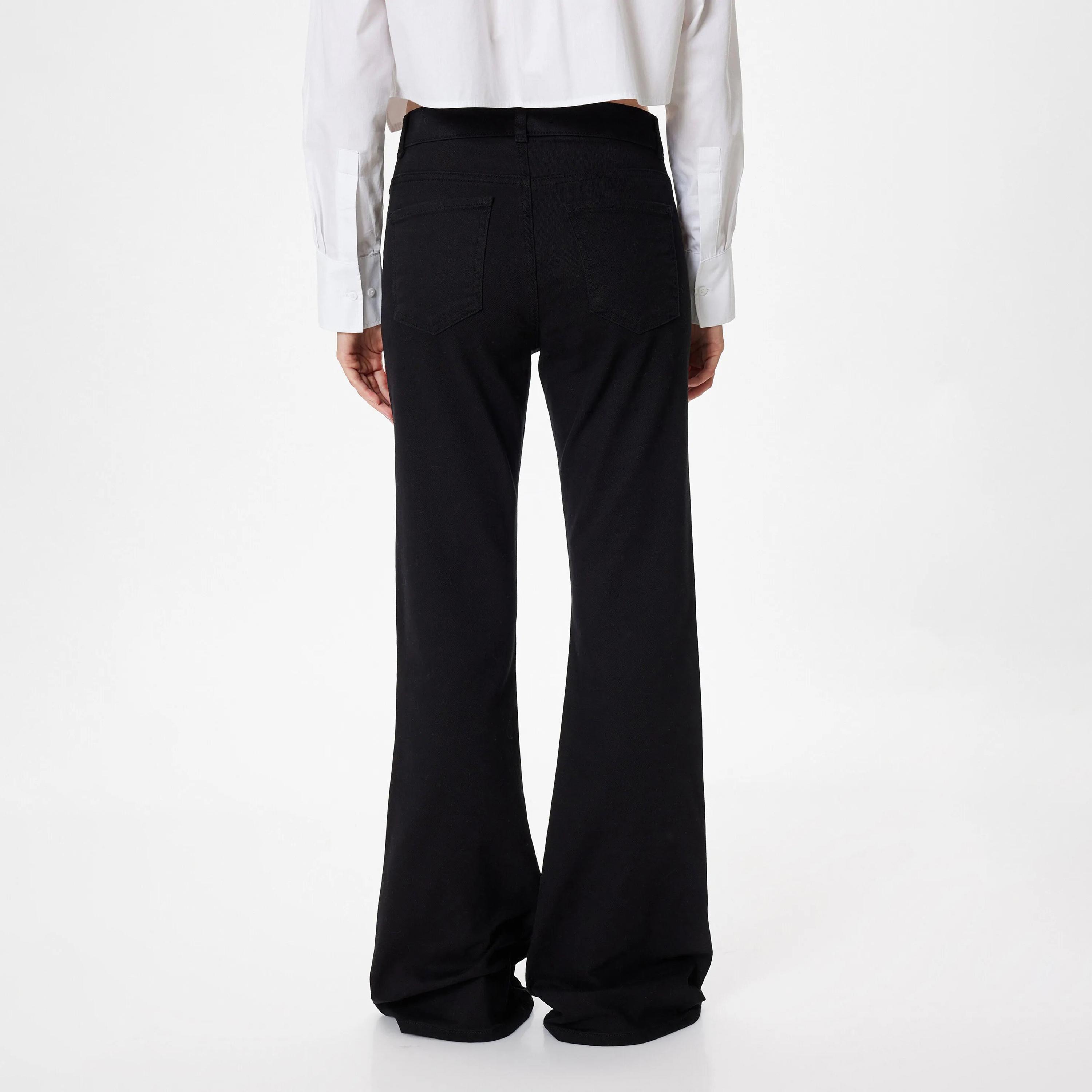 KOTON Flare Fit Plain High-Rise Women's Jeans-women-clothing-bottoms-jeans-image-3
