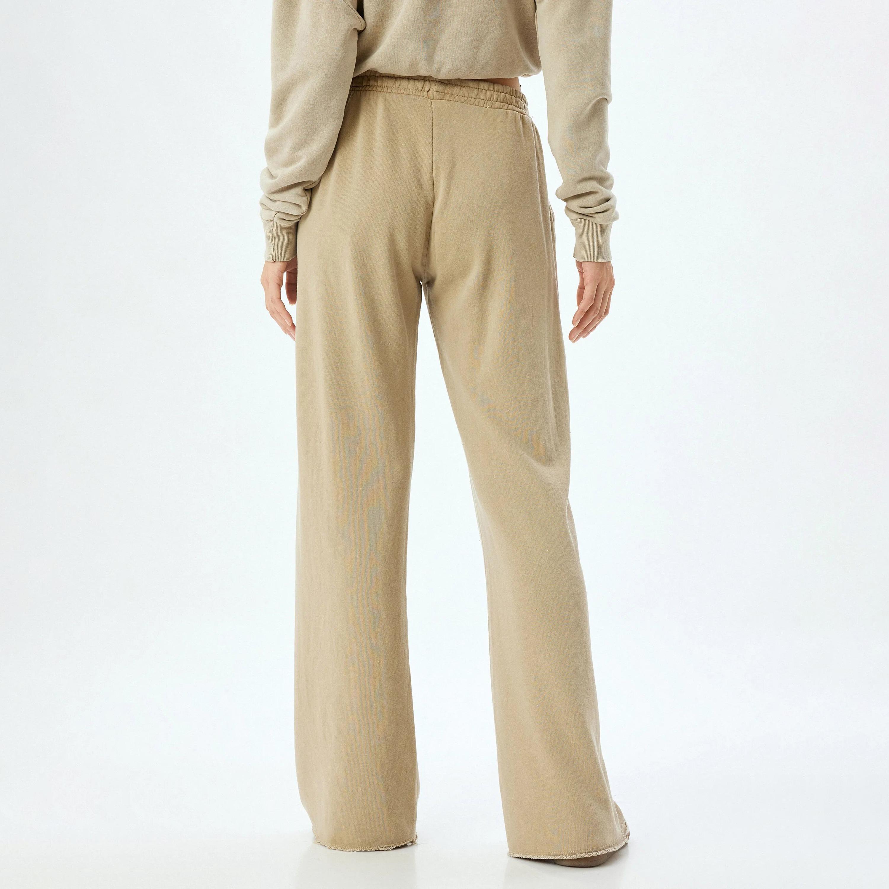 KOTON Beige Elasticated Waist Women's Sweat Pants-women-clothing-bottoms-joggers-image-3