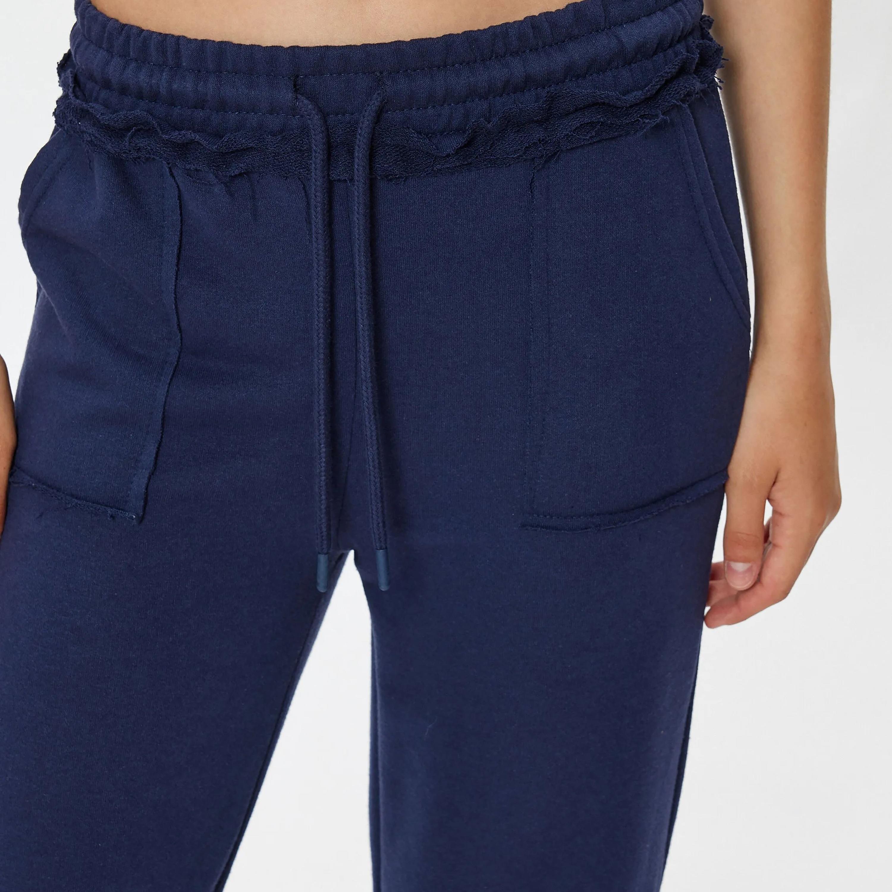 KOTON Blue Elasticated Waist Women's Sweat Pants-women-clothing-bottoms-joggers-image-4