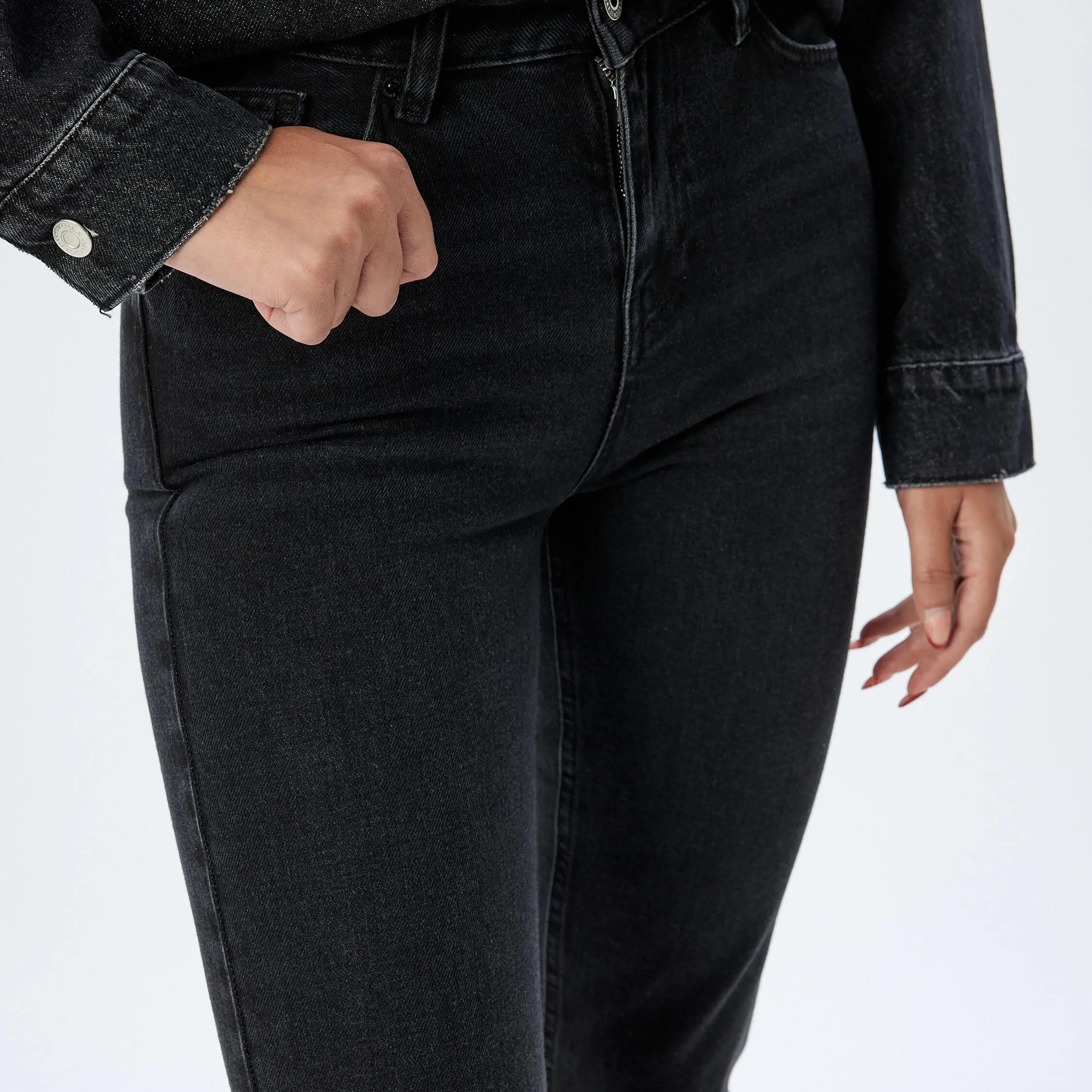 بنطلون جينز نسائي مستقيم الخصر ذو خصر مرتفع من كوتون-women-clothing-bottoms-jeans-image-4