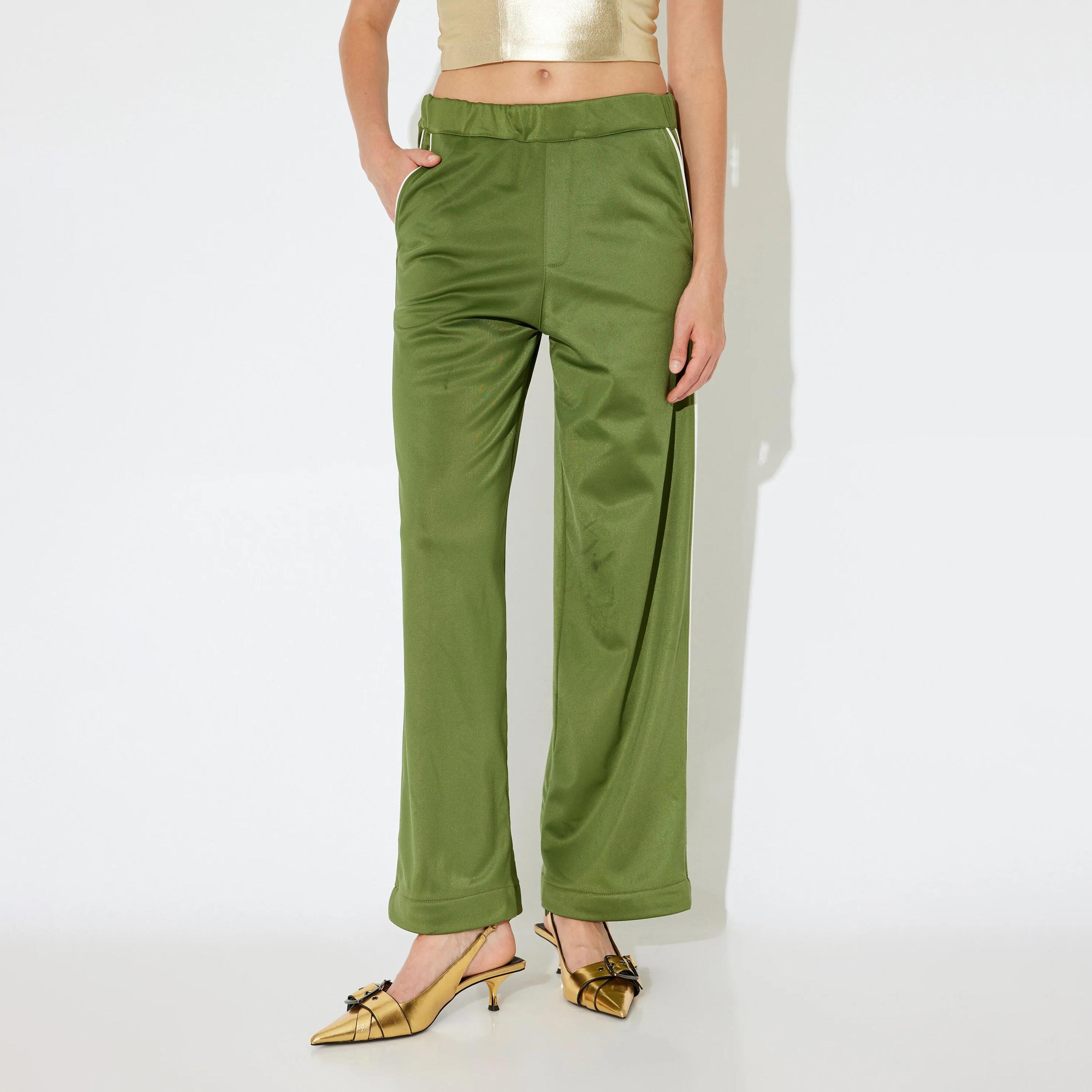 KOTON Green Elasticated Waist Women's Sweat Pants-women-clothing-bottoms-joggers-image-1