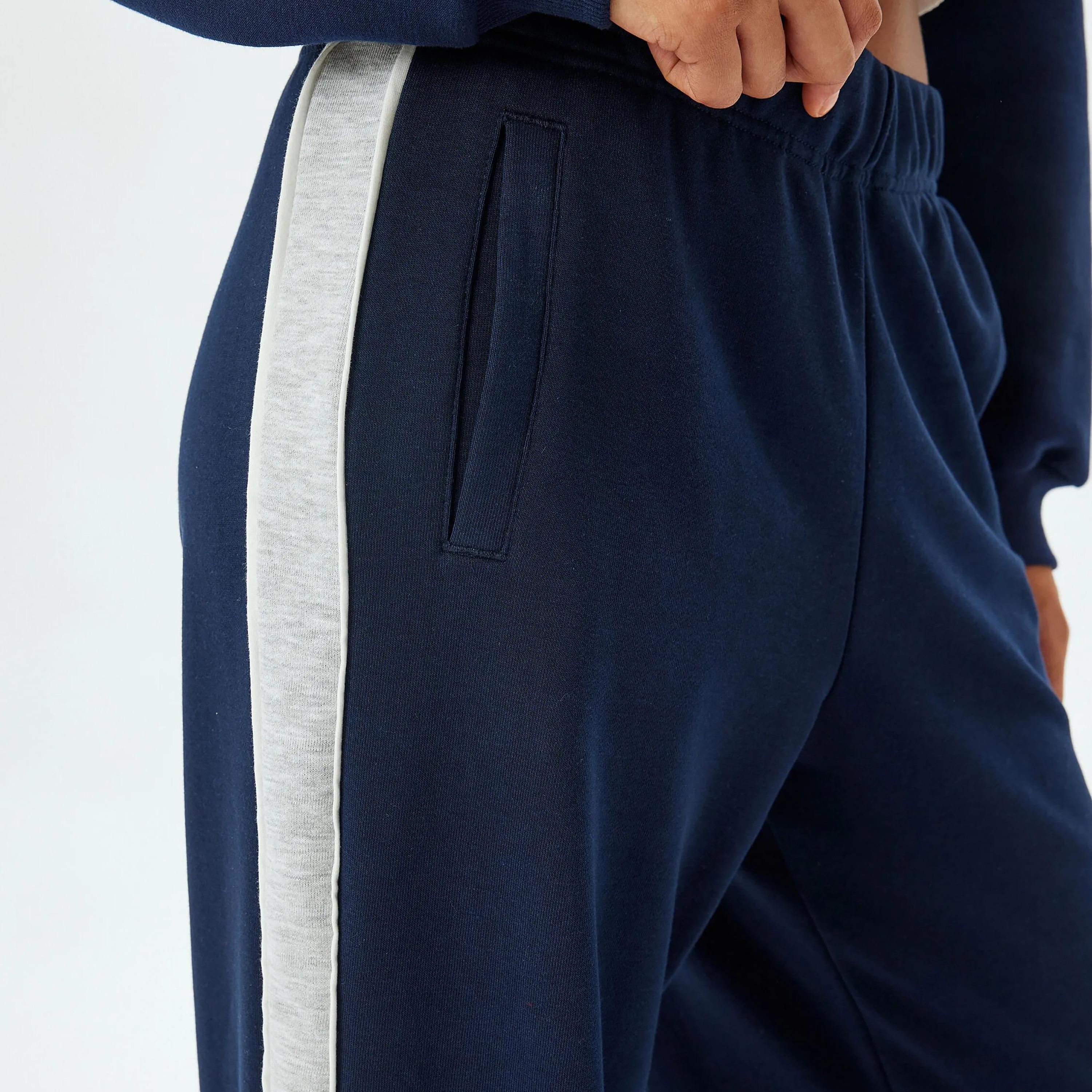 KOTON Blue Elasticated Waist Women's Sweat Pants-women-clothing-bottoms-joggers-image-4