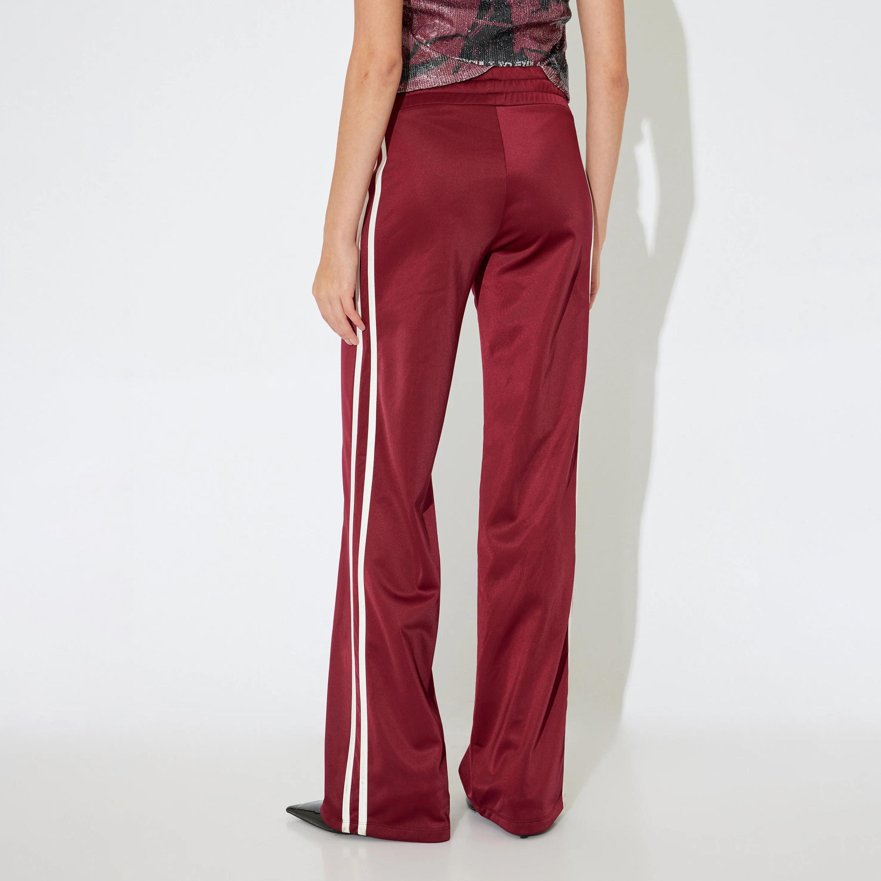 KOTON Red Elasticated Waist Wide Leg Women's Sweat Pants-women-clothing-bottoms-joggers-image-3