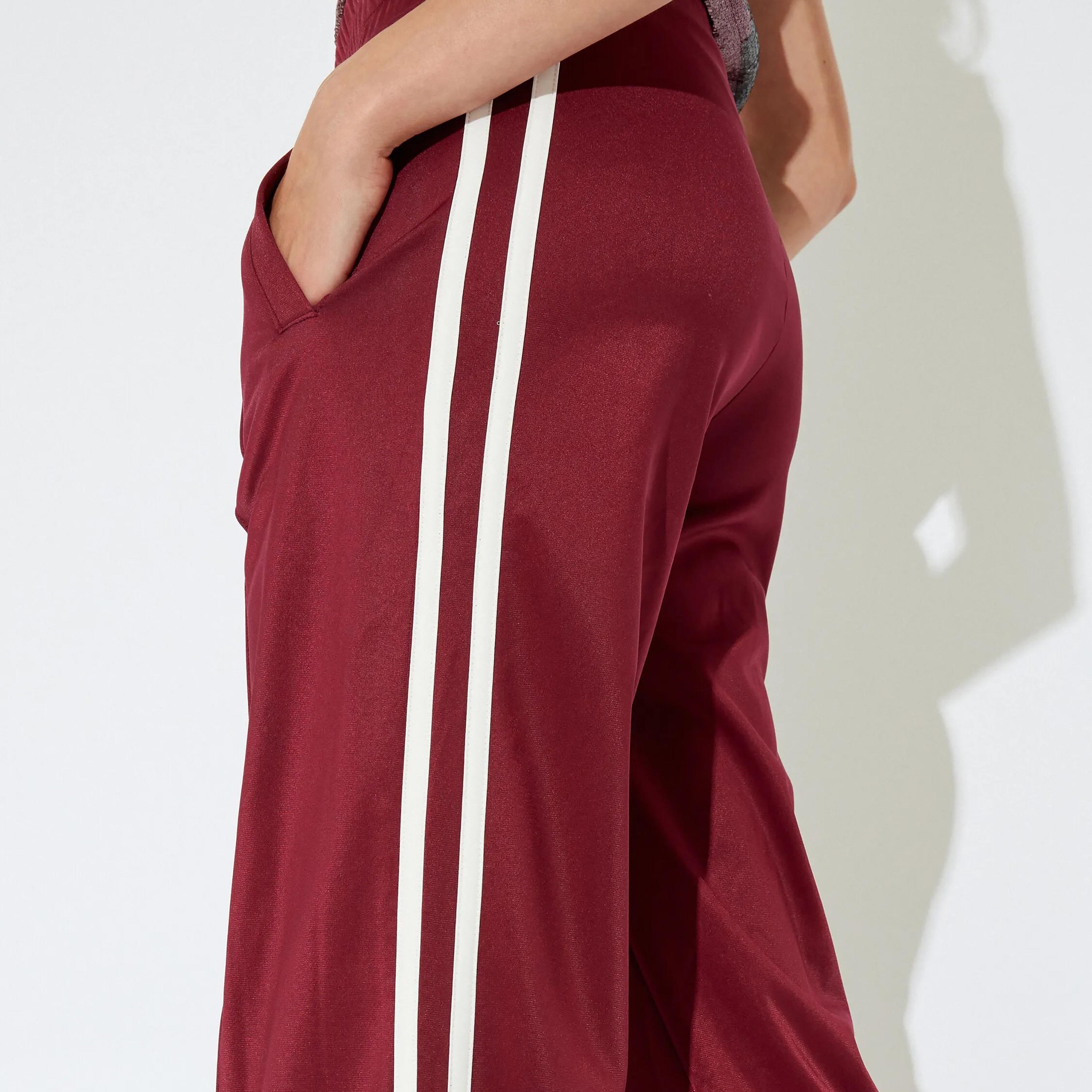 KOTON Red Elasticated Waist Wide Leg Women's Sweat Pants-women-clothing-bottoms-joggers-image-4
