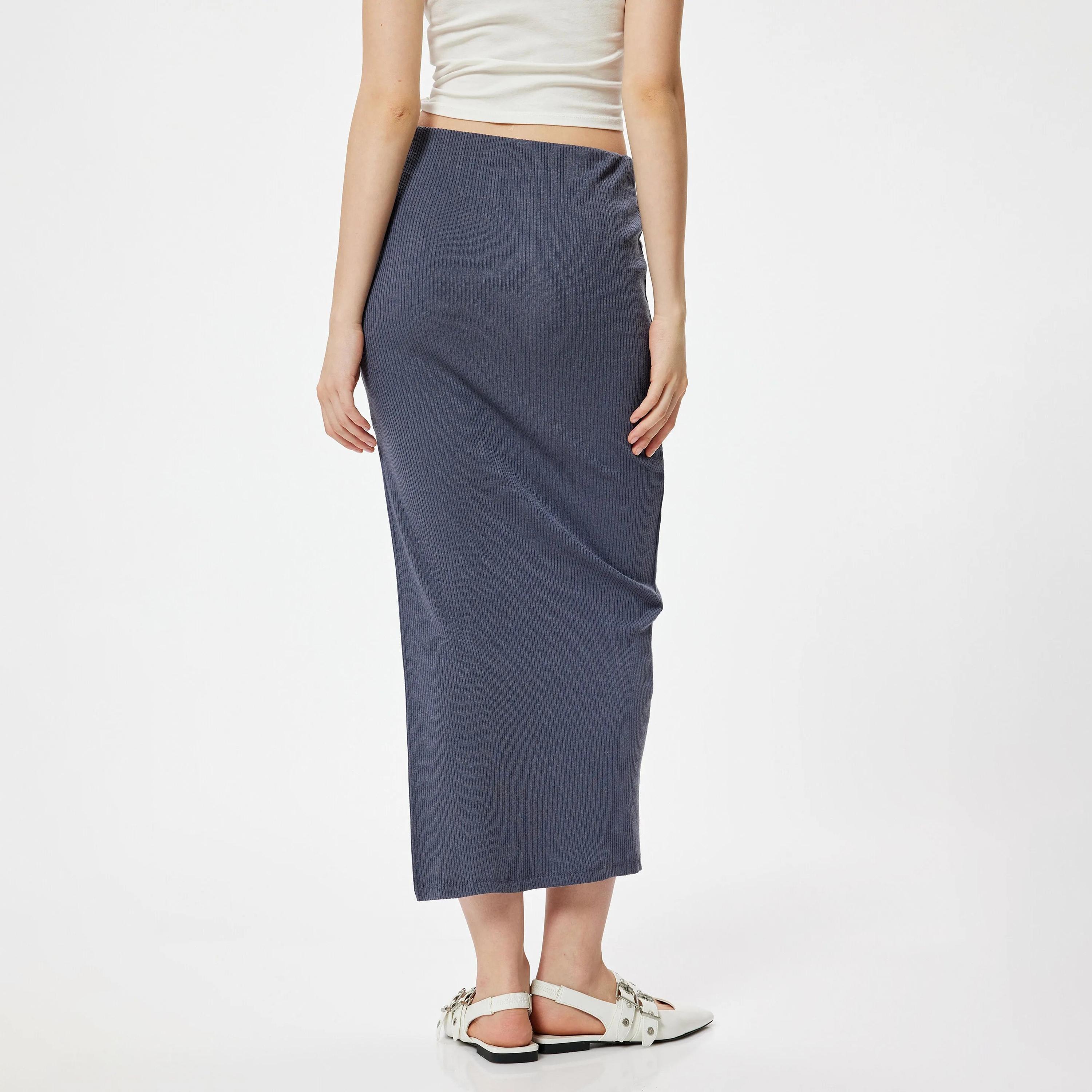 KOTON Ribbed Women's Skirt-women-clothing-bottoms-skirts-image-3