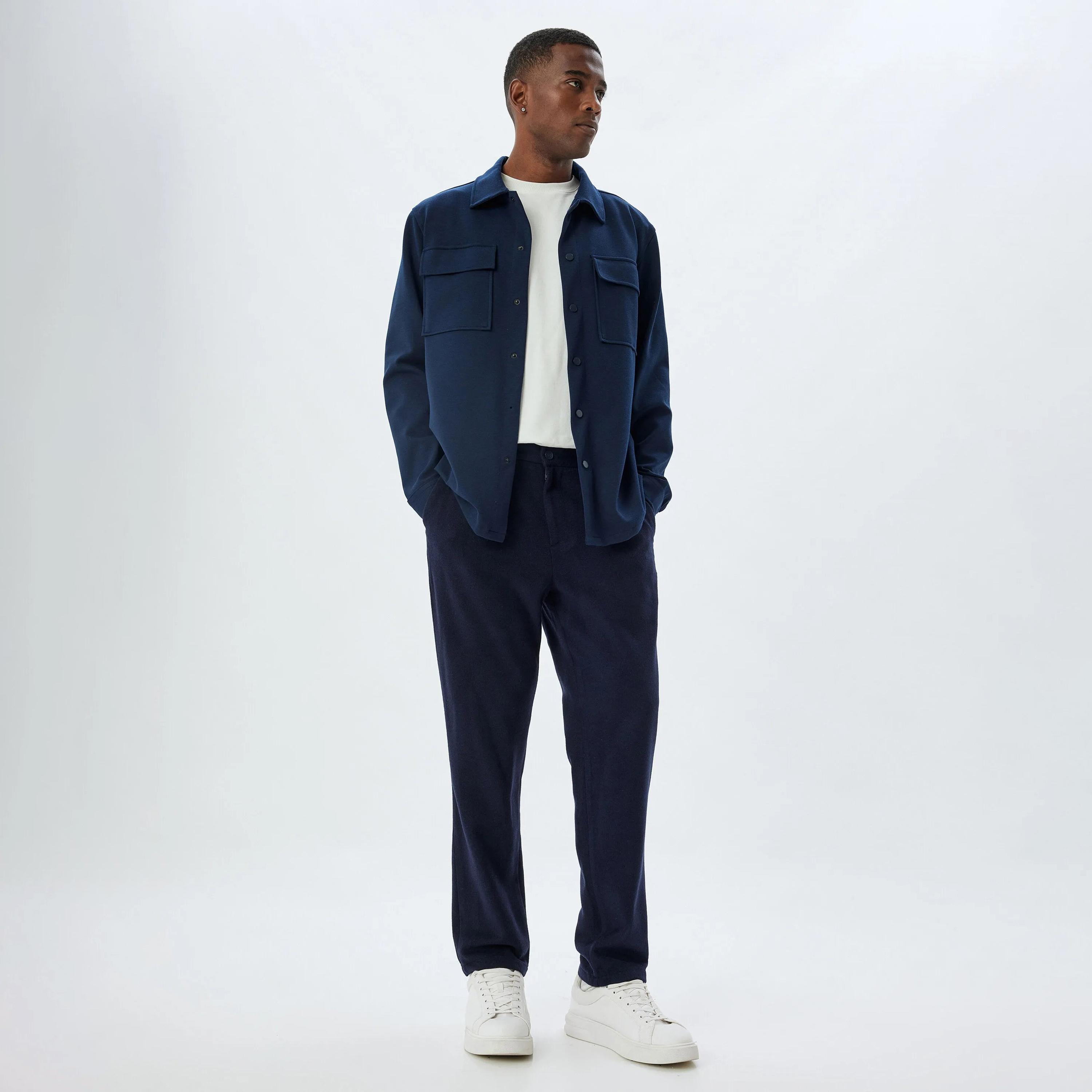 KOTON Regular Fit Button & Zip Fly Men's Trousers-men-clothing-bottoms-trousersandchinos-trousers-image-2