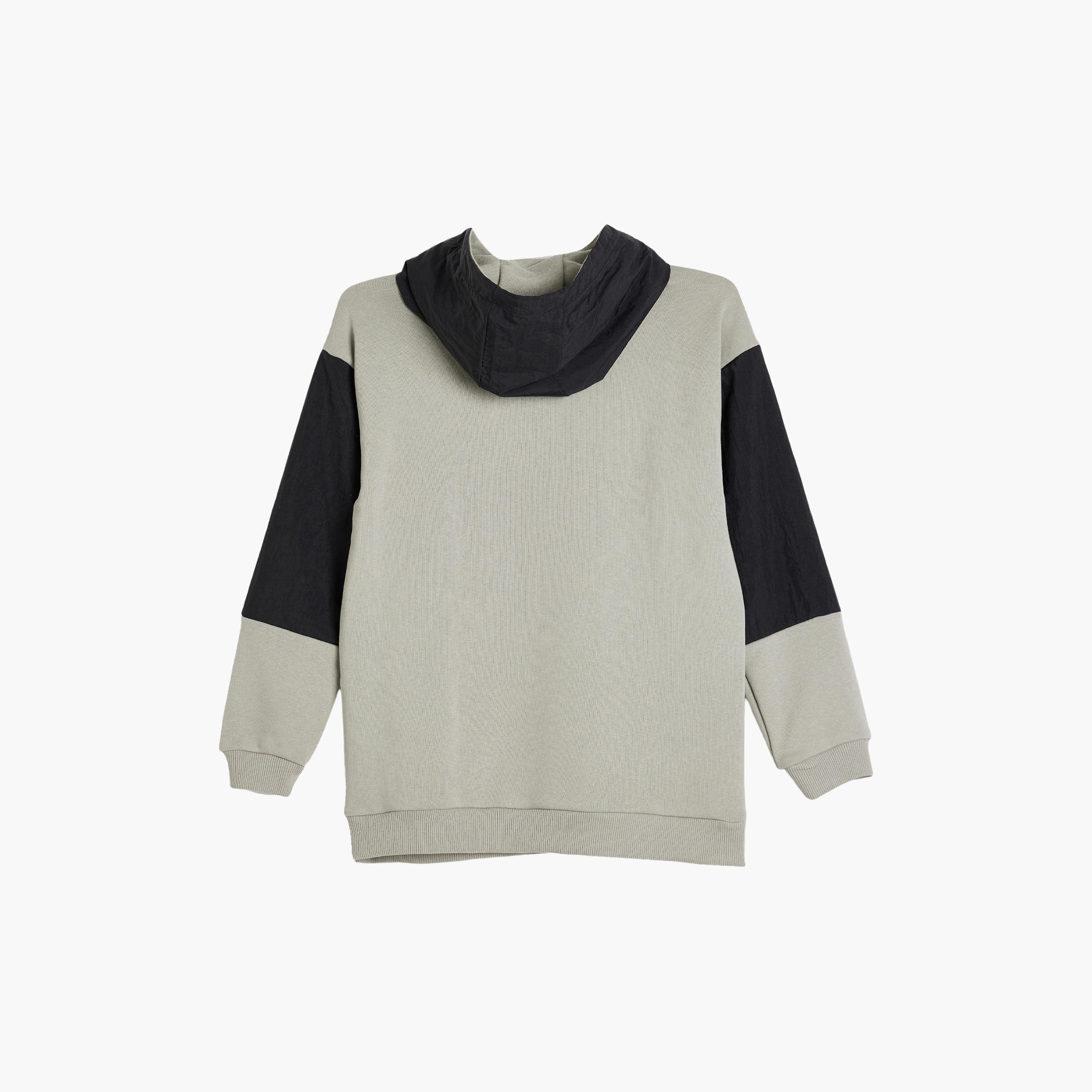 هودي بأكمام طويلة ونقشة مطبوعة مع نصف سحاب من كوتون-boys-clothing-sweatshirts-image-4